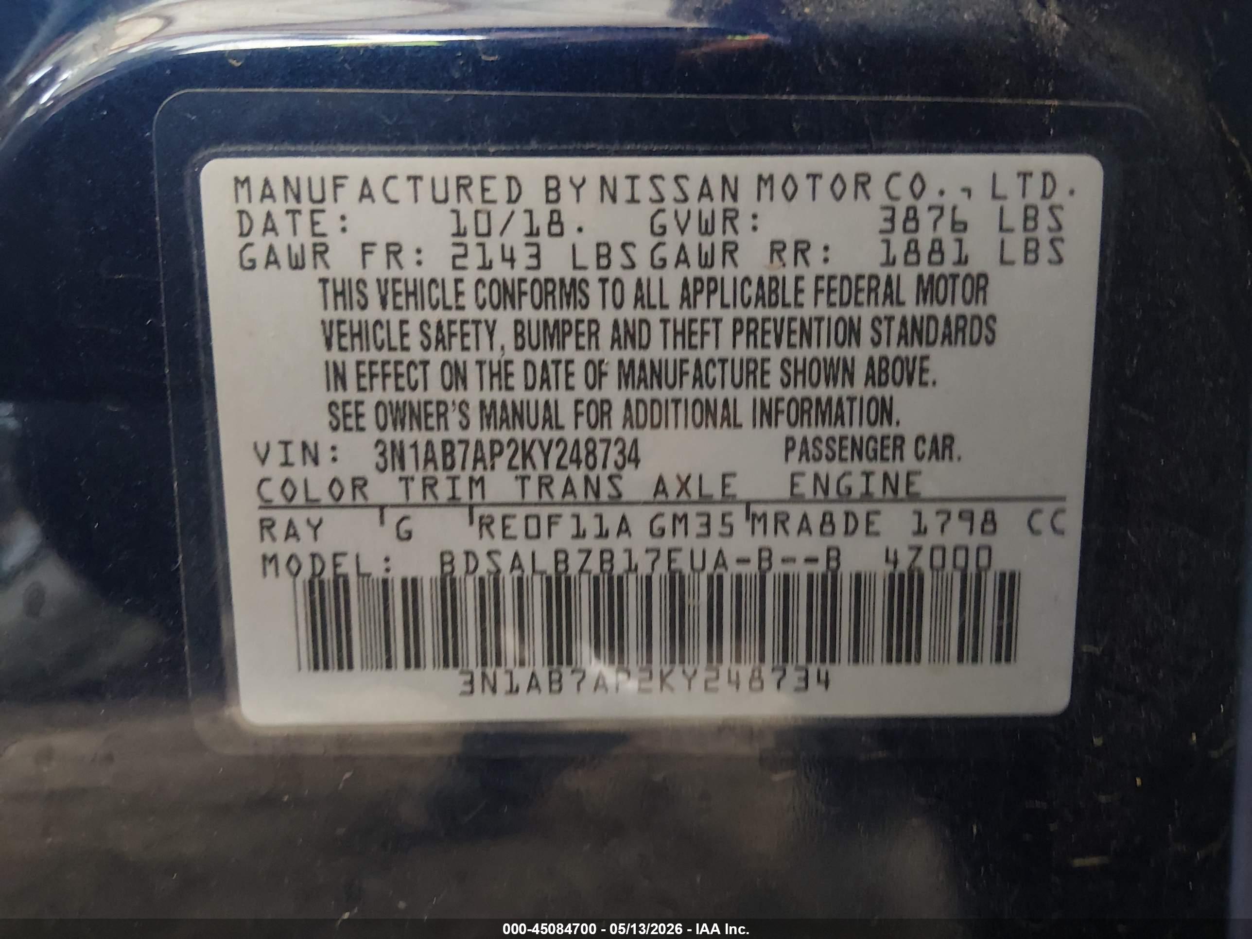 NISSAN SENTRA image 9