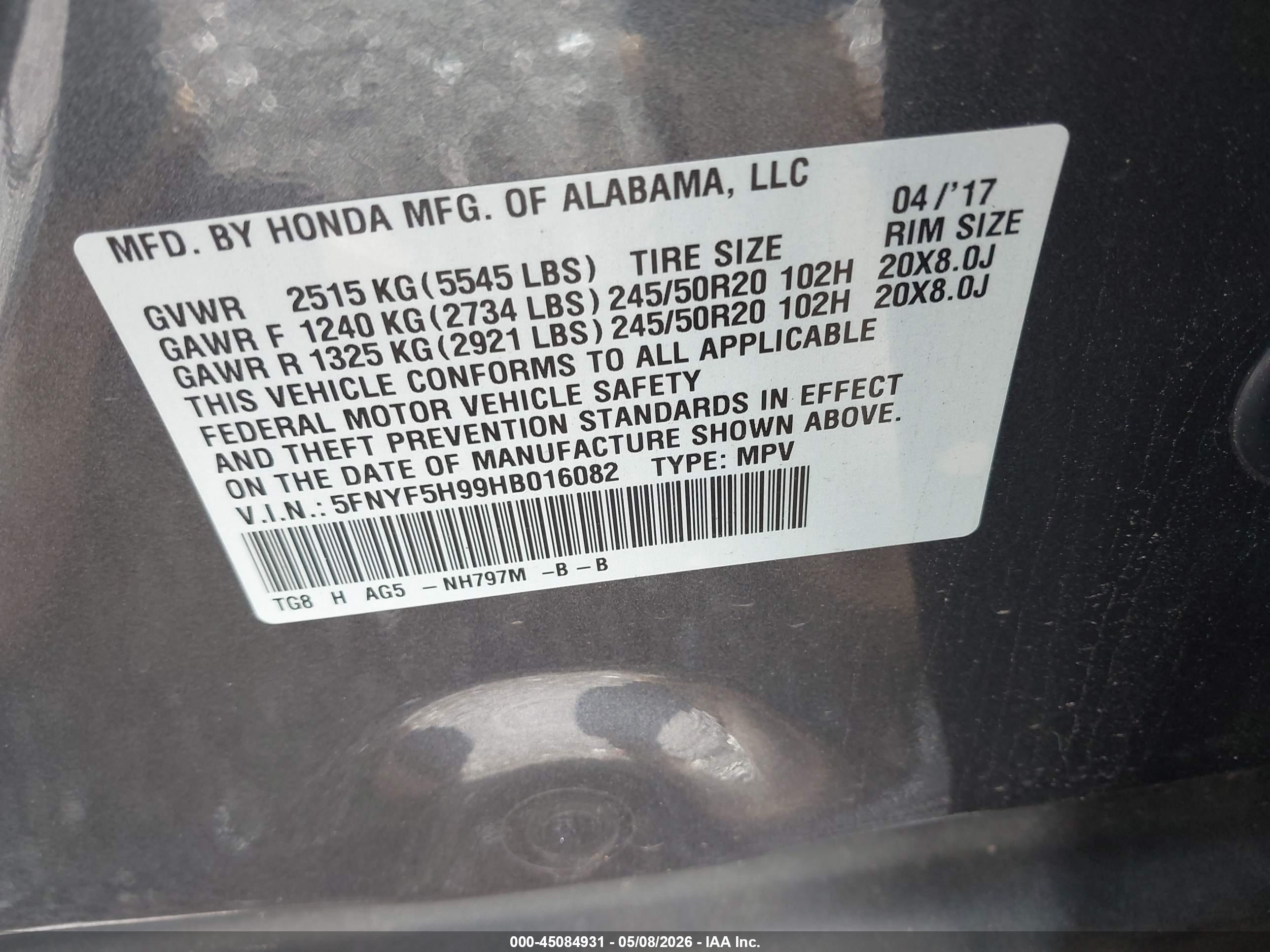 HONDA PILOT image 9