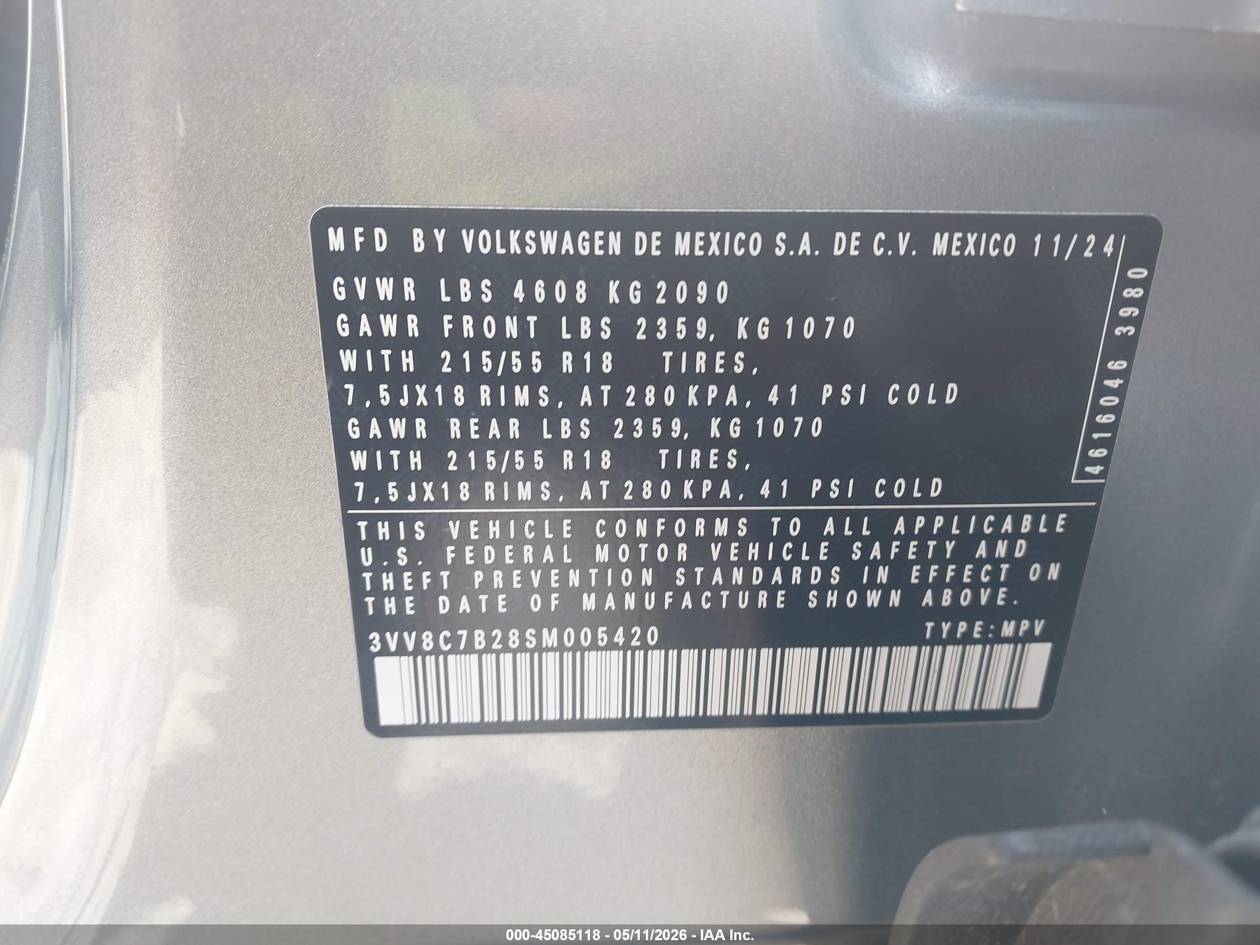 VOLKSWAGEN TAOS image 9