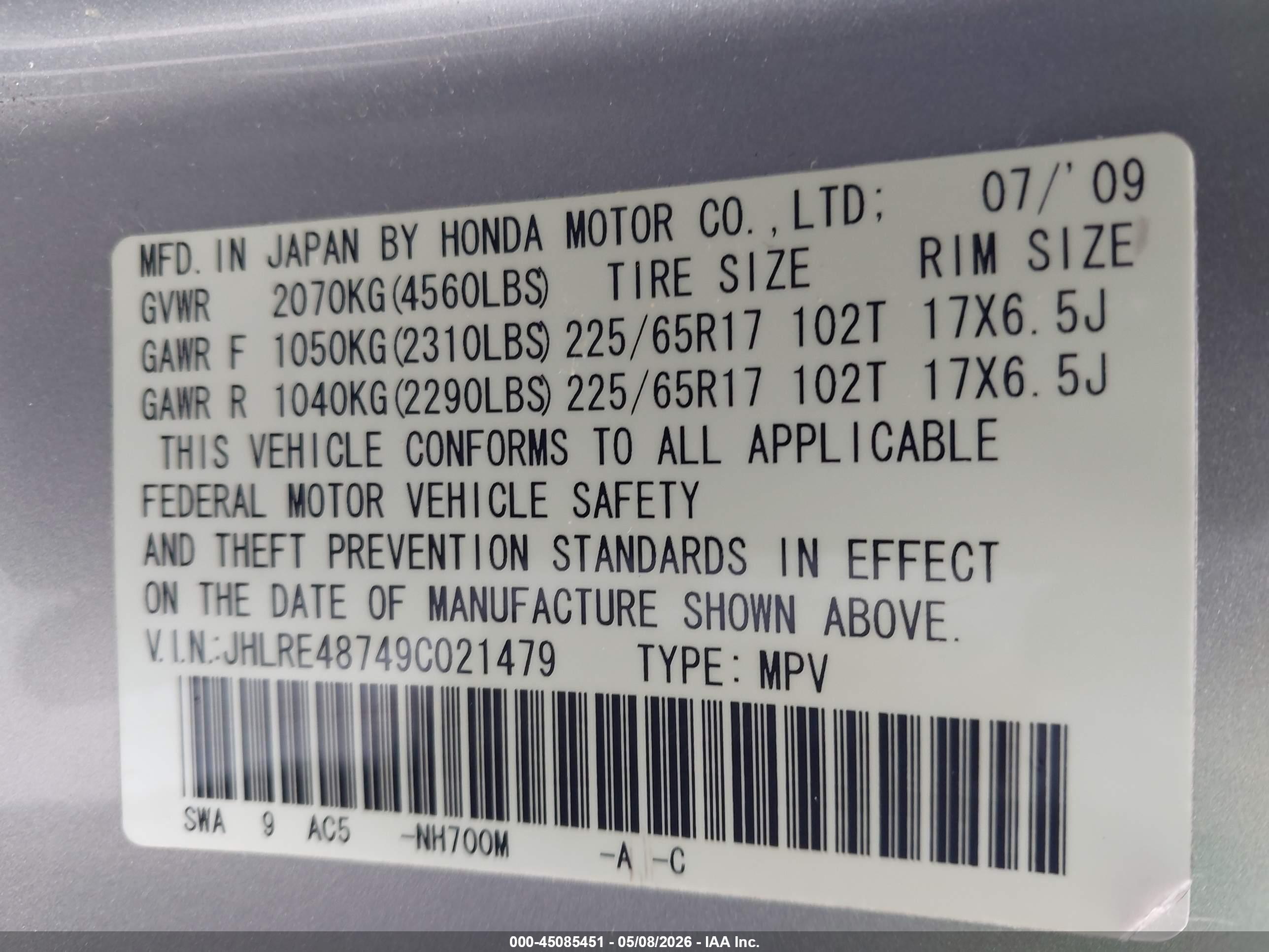 HONDA CR-V image 9