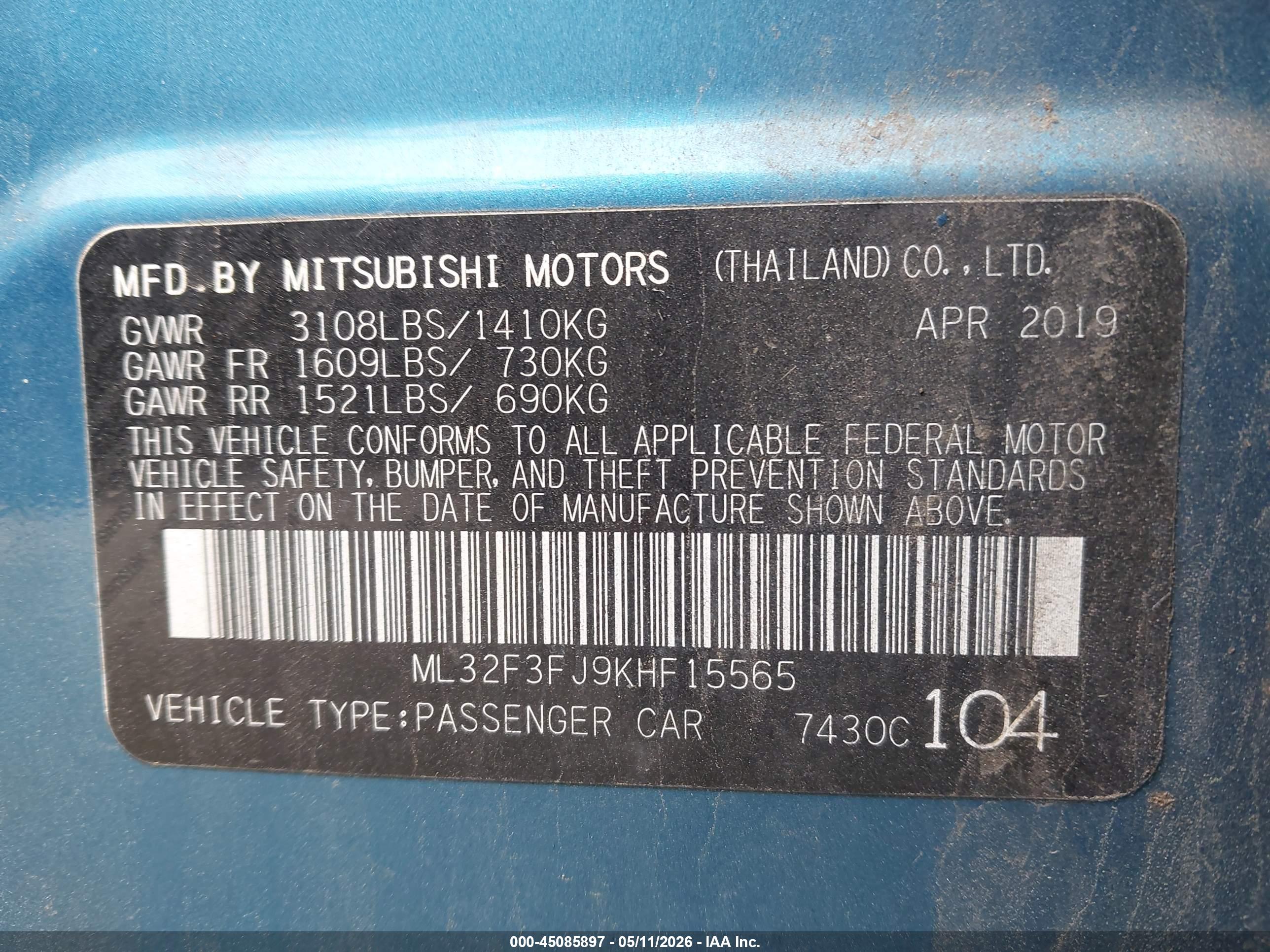 MITSUBISHI MIRAGE image 9
