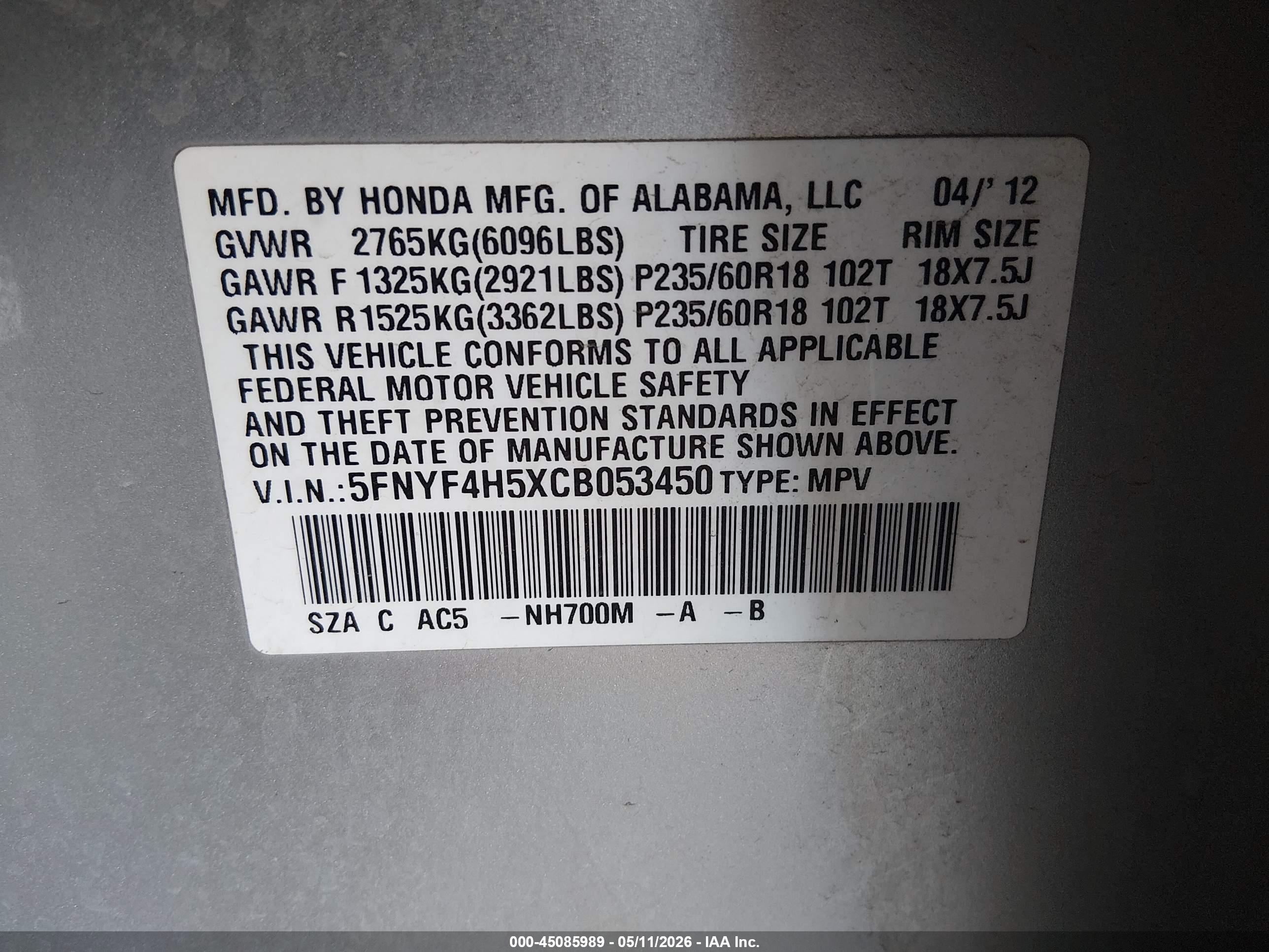 HONDA PILOT image 9