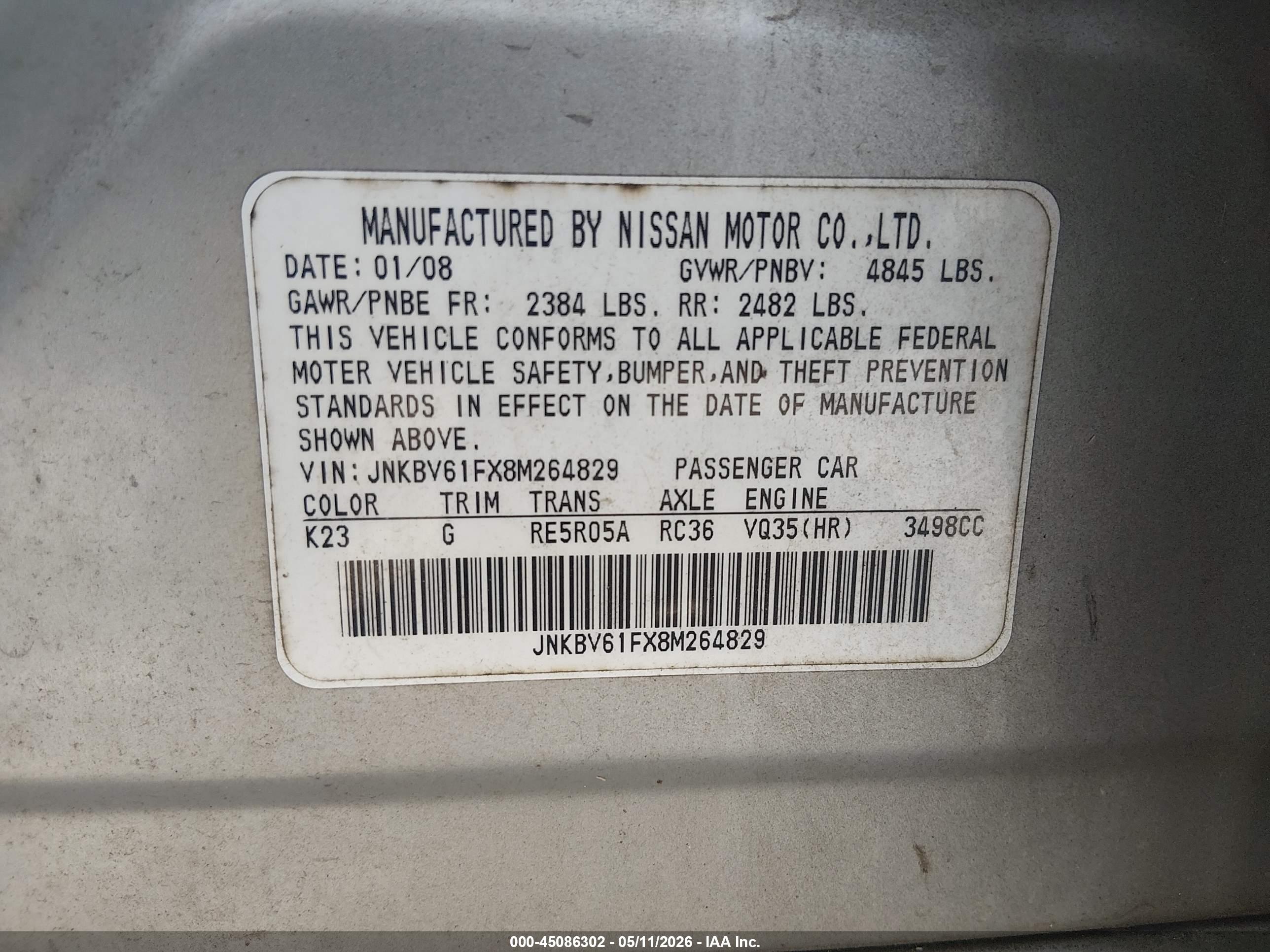 INFINITI G35X image 9