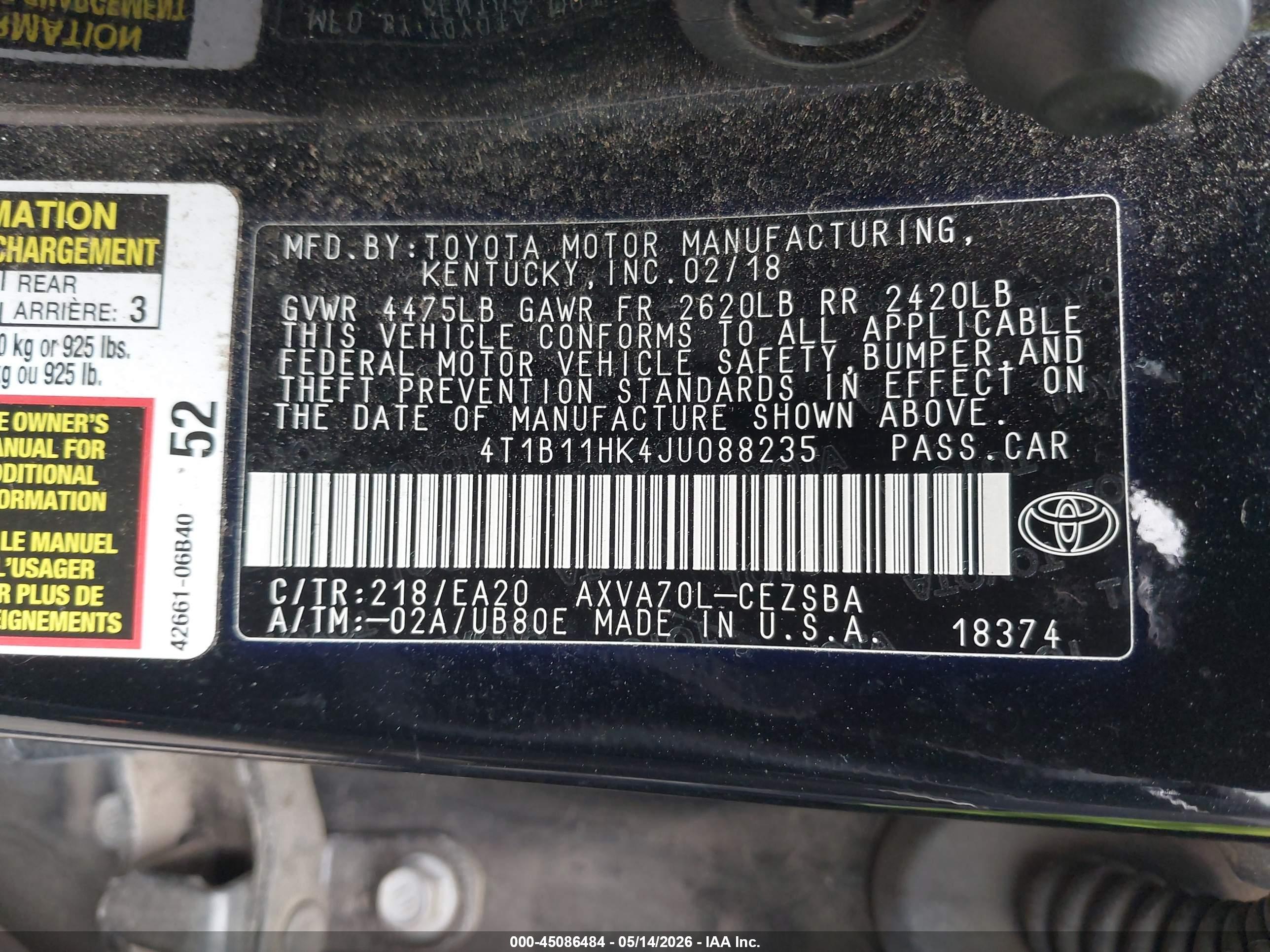 TOYOTA CAMRY image 9