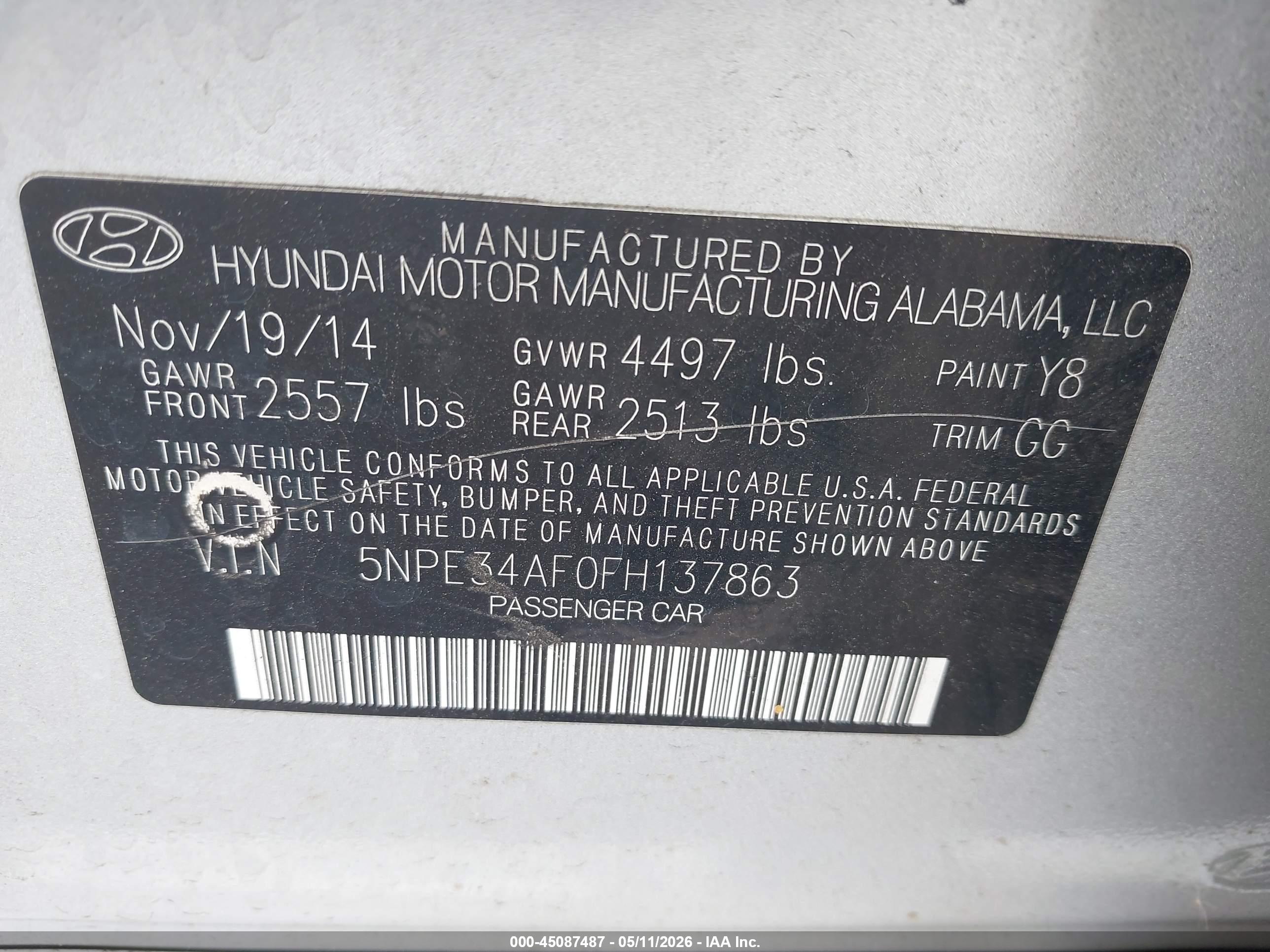 HYUNDAI SONATA image 9