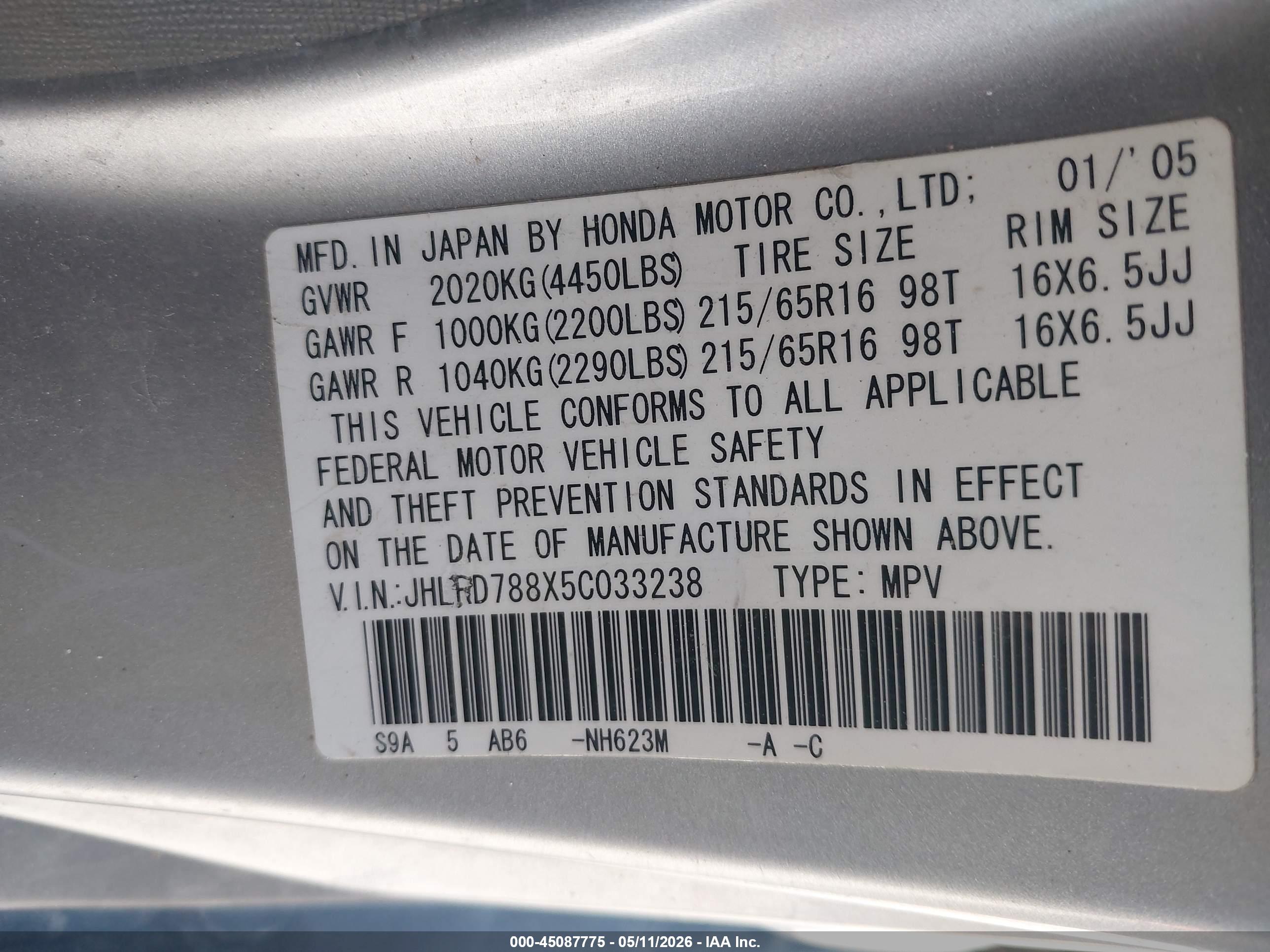 HONDA CR-V image 9