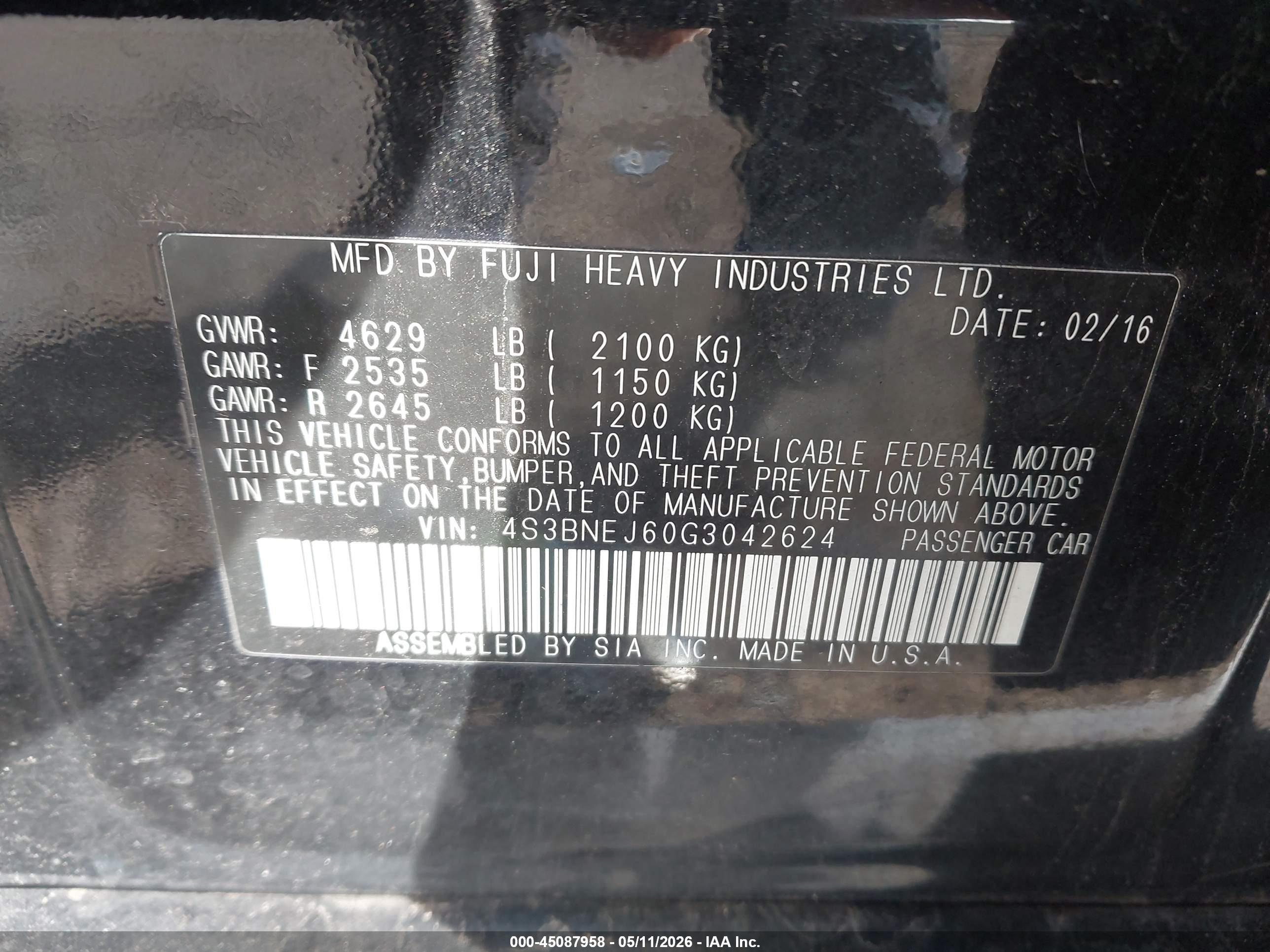 SUBARU LEGACY image 9