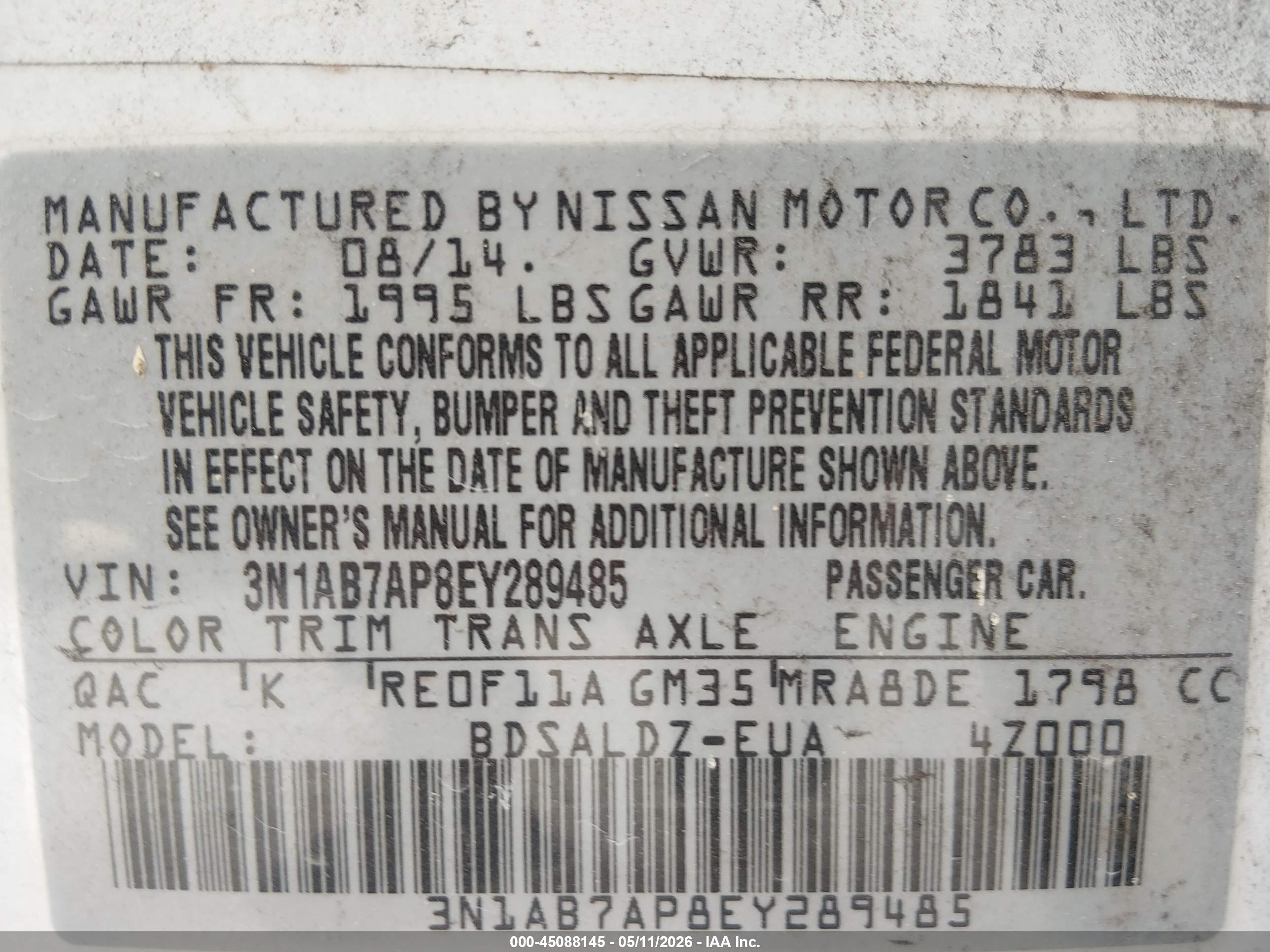 NISSAN SENTRA image 9