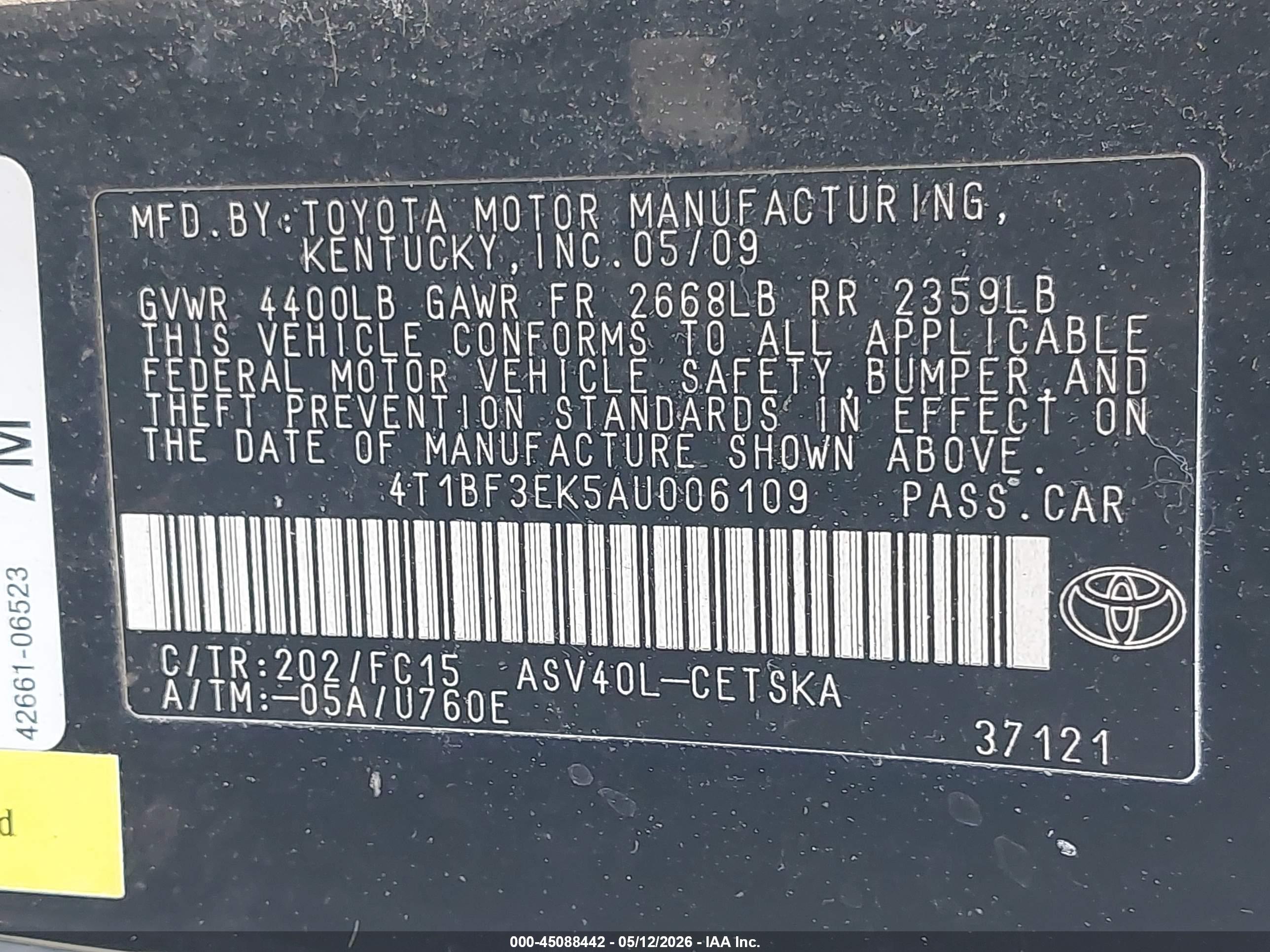 TOYOTA CAMRY image 9
