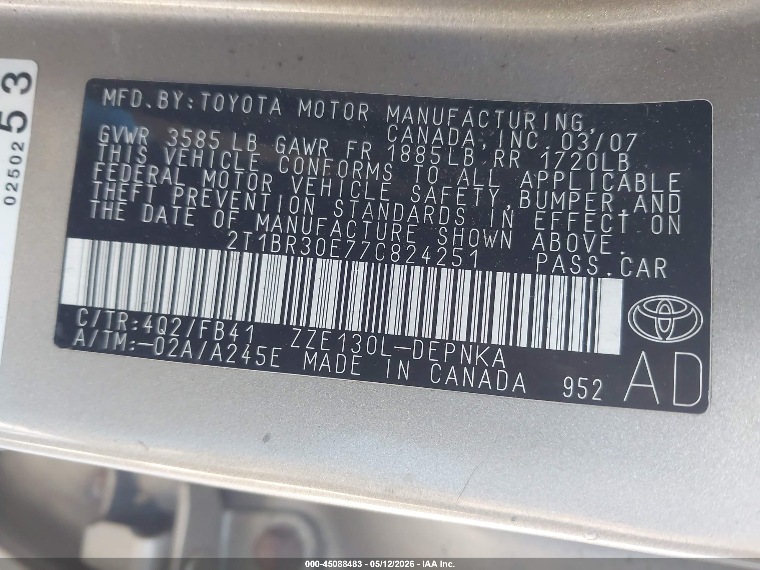 TOYOTA COROLLA image 9