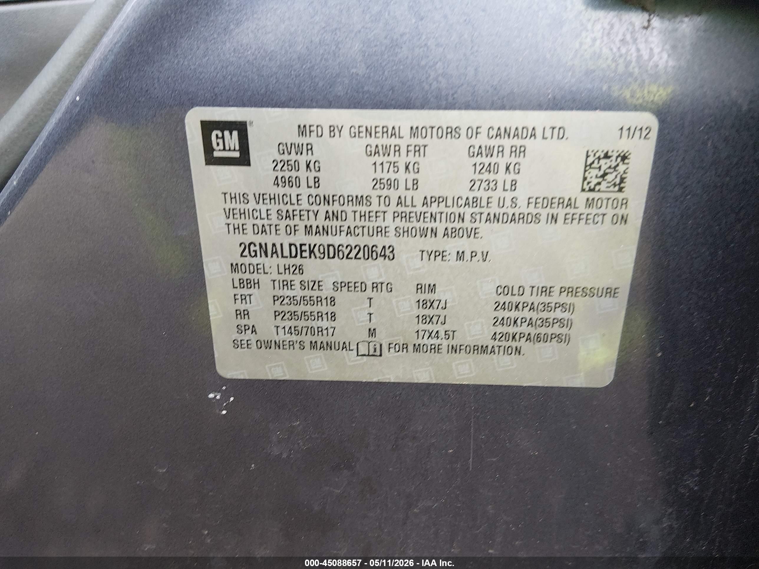 CHEVROLET EQUINOX image 9