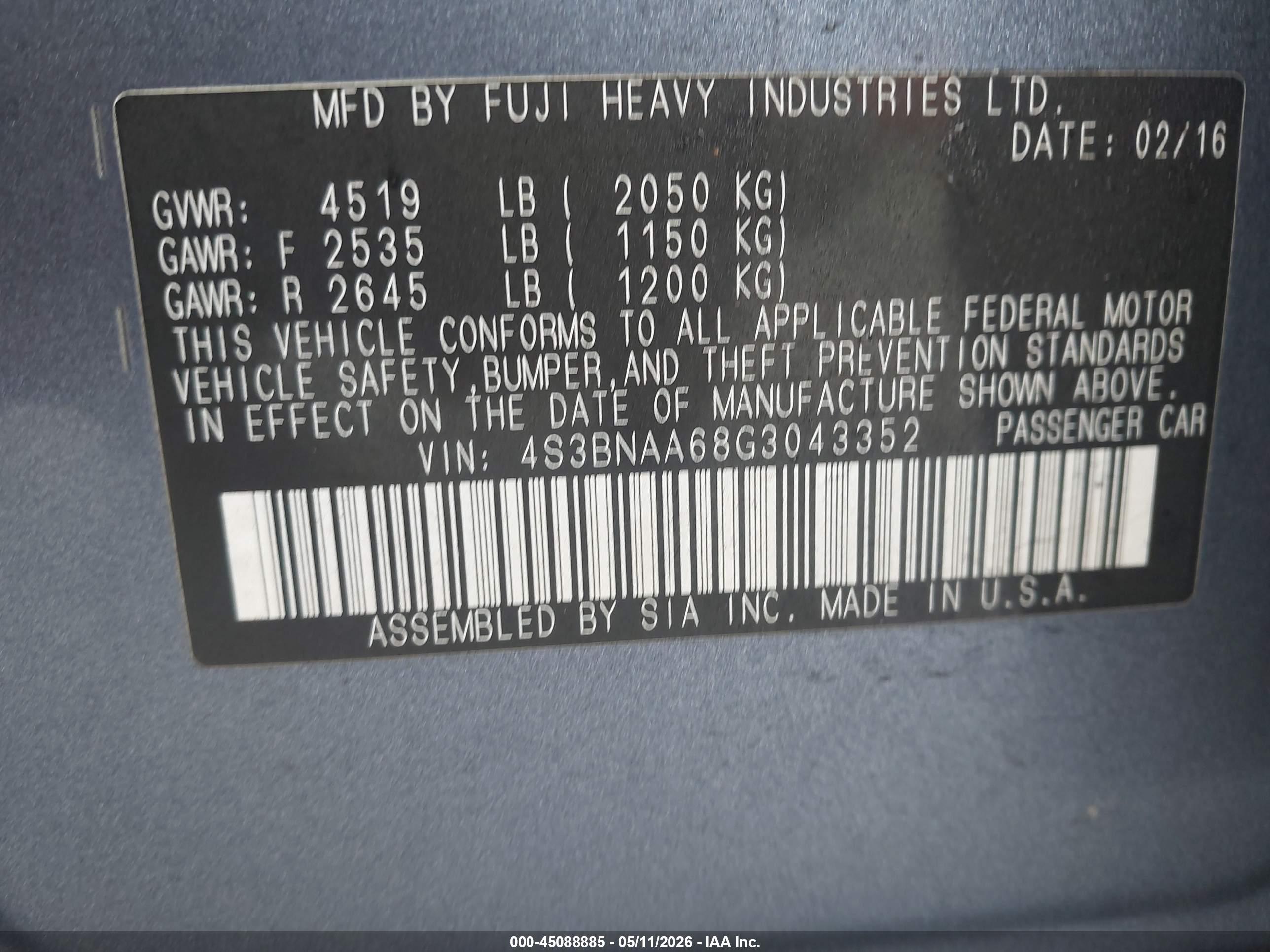 SUBARU LEGACY image 9