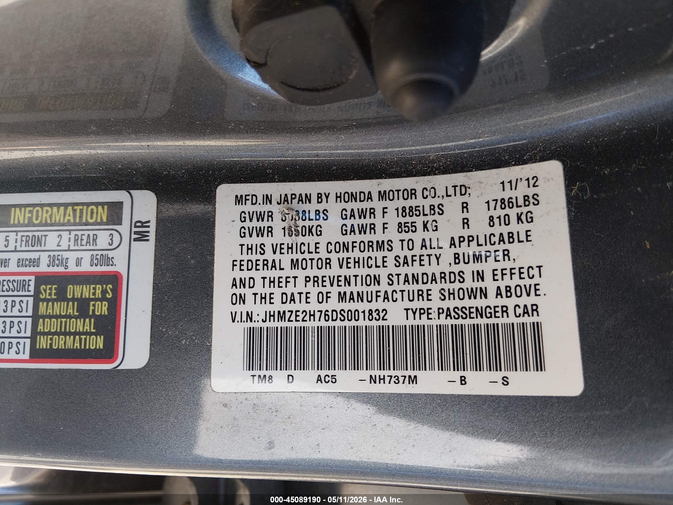 HONDA INSIGHT image 9