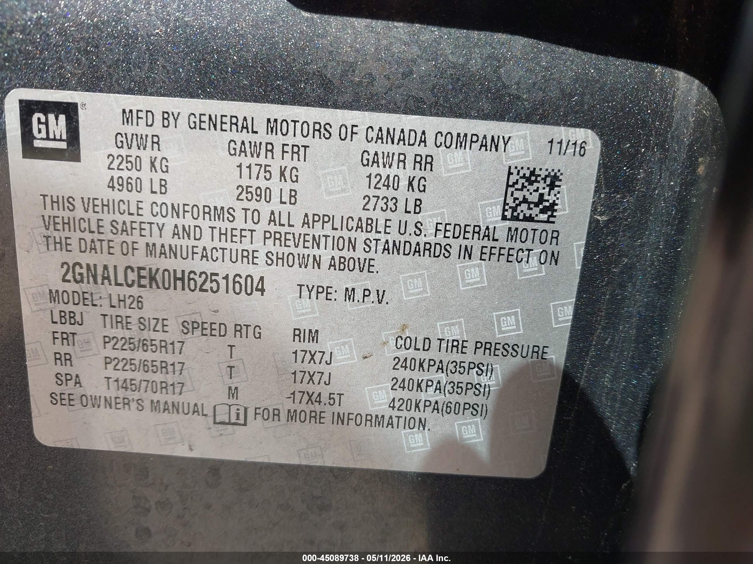 CHEVROLET EQUINOX image 9