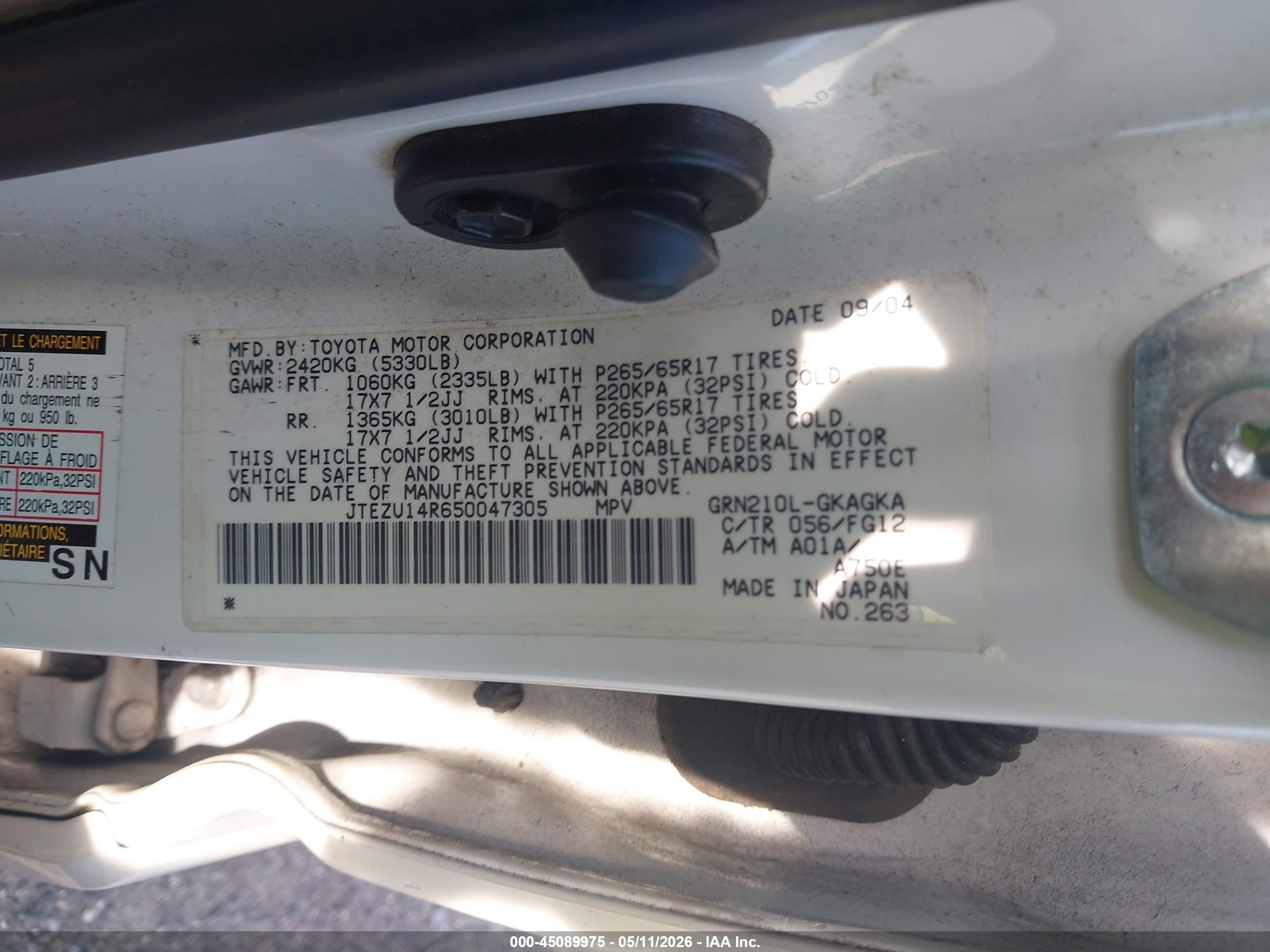 TOYOTA 4RUNNER image 9