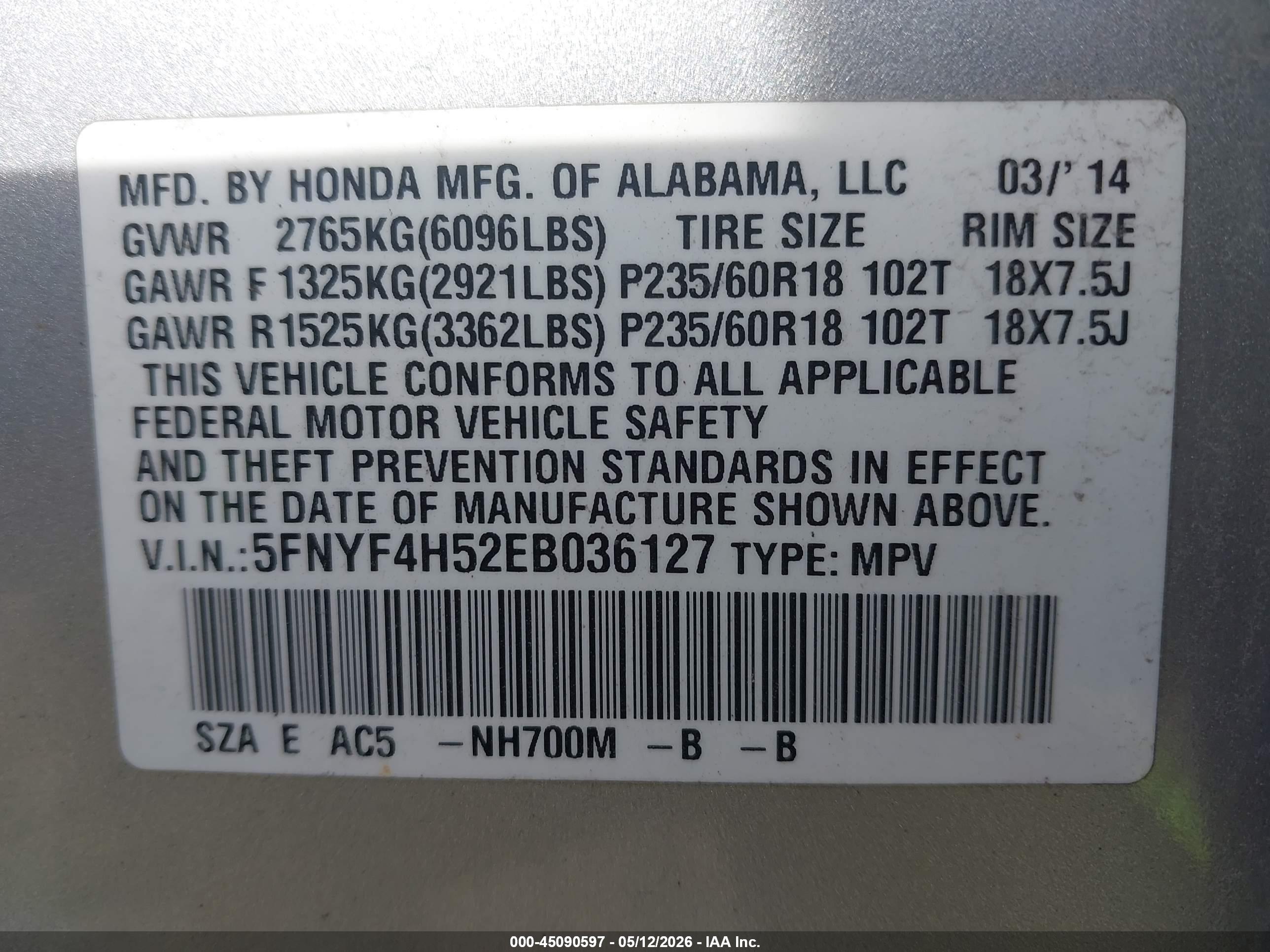 HONDA PILOT image 9
