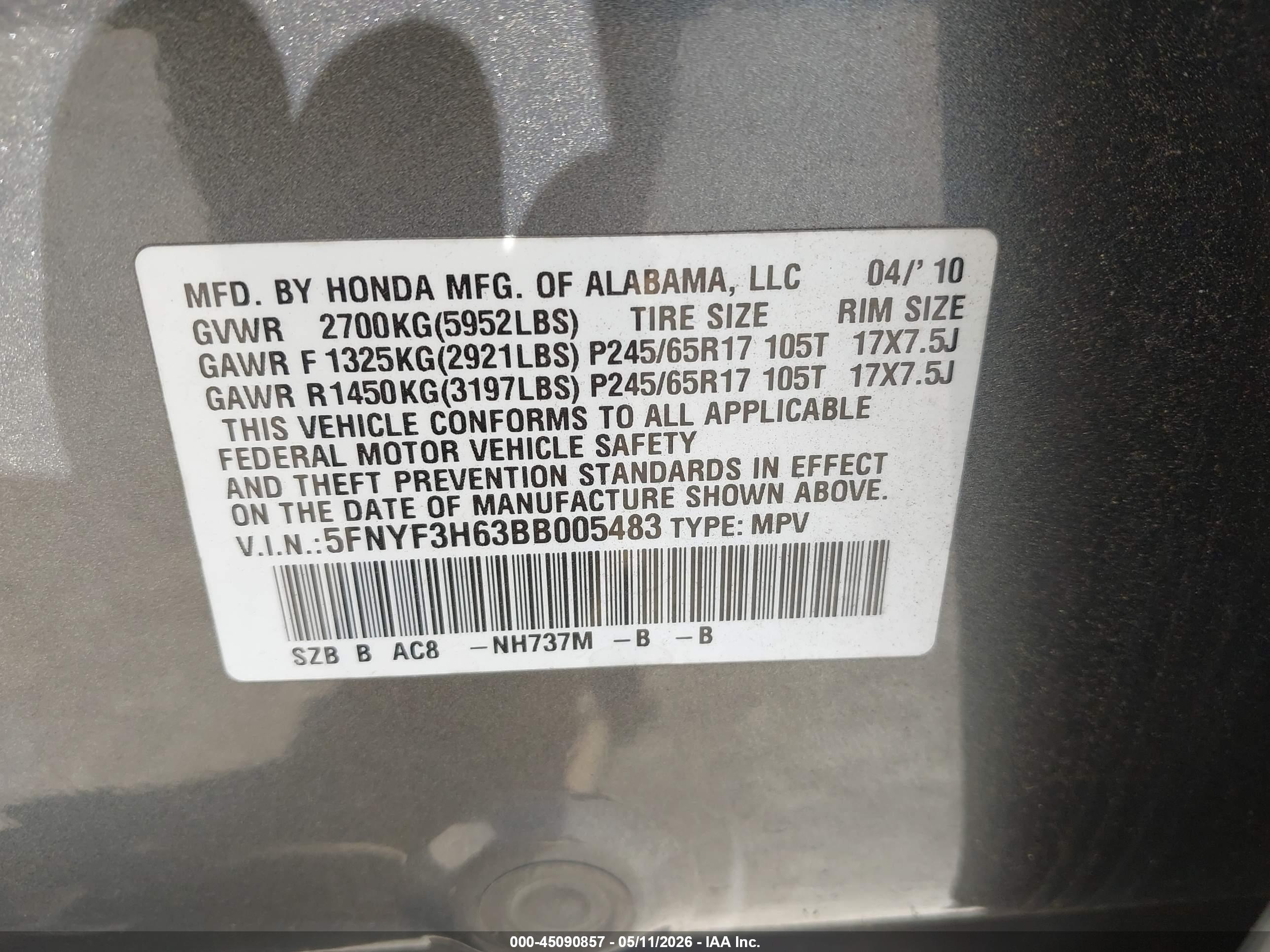HONDA PILOT image 9