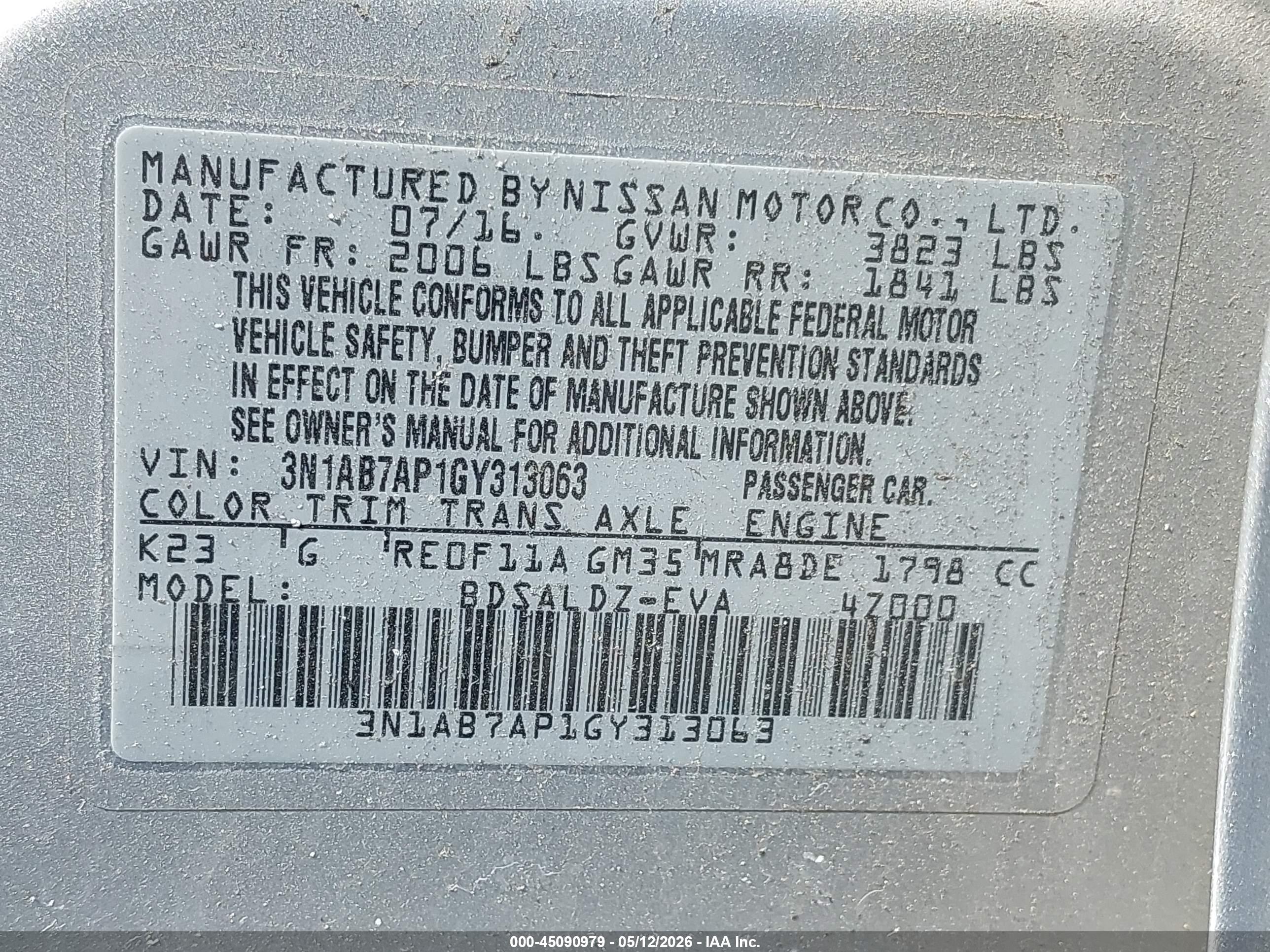 NISSAN SENTRA image 9