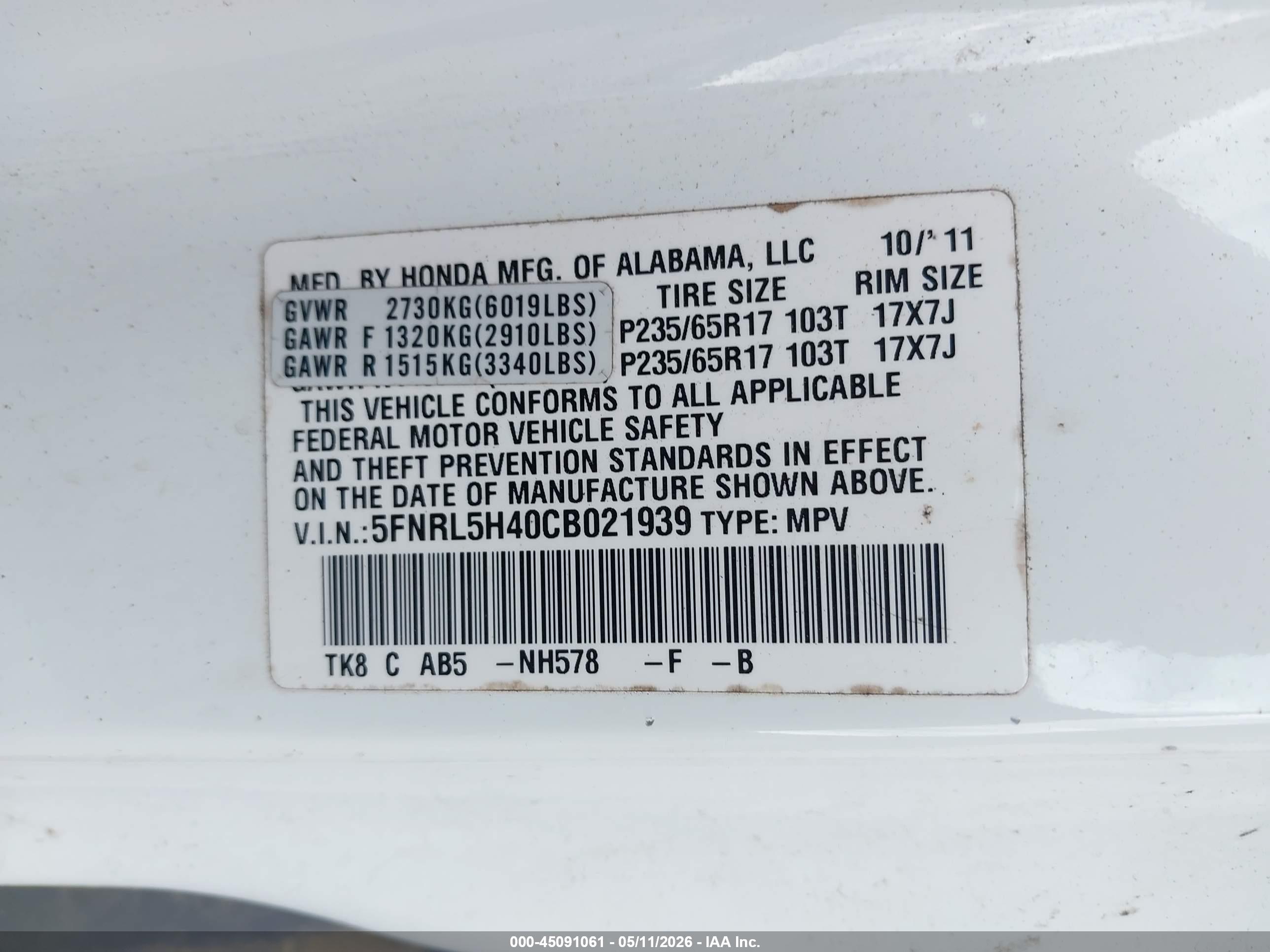 HONDA ODYSSEY image 9