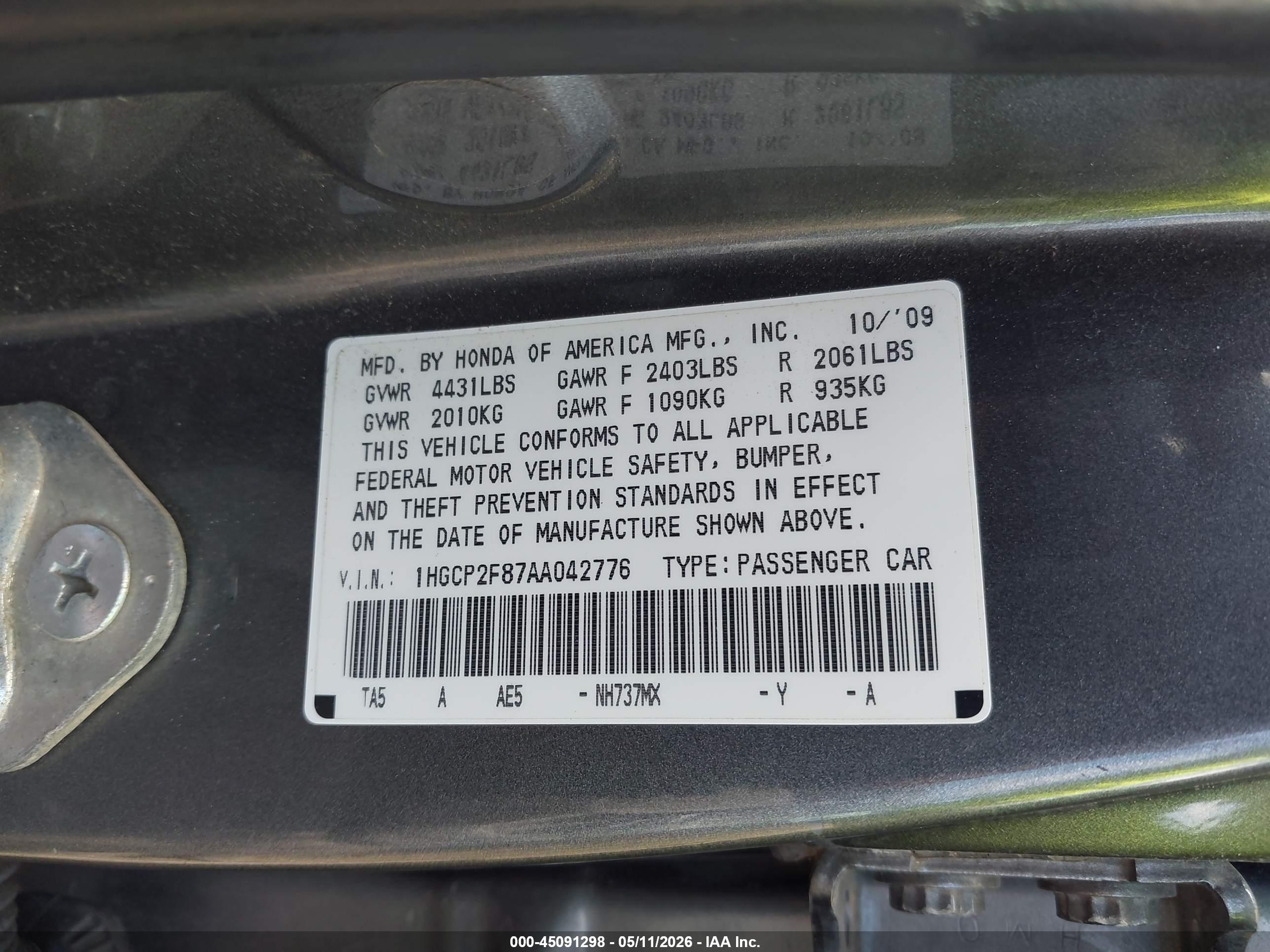 HONDA ACCORD image 9