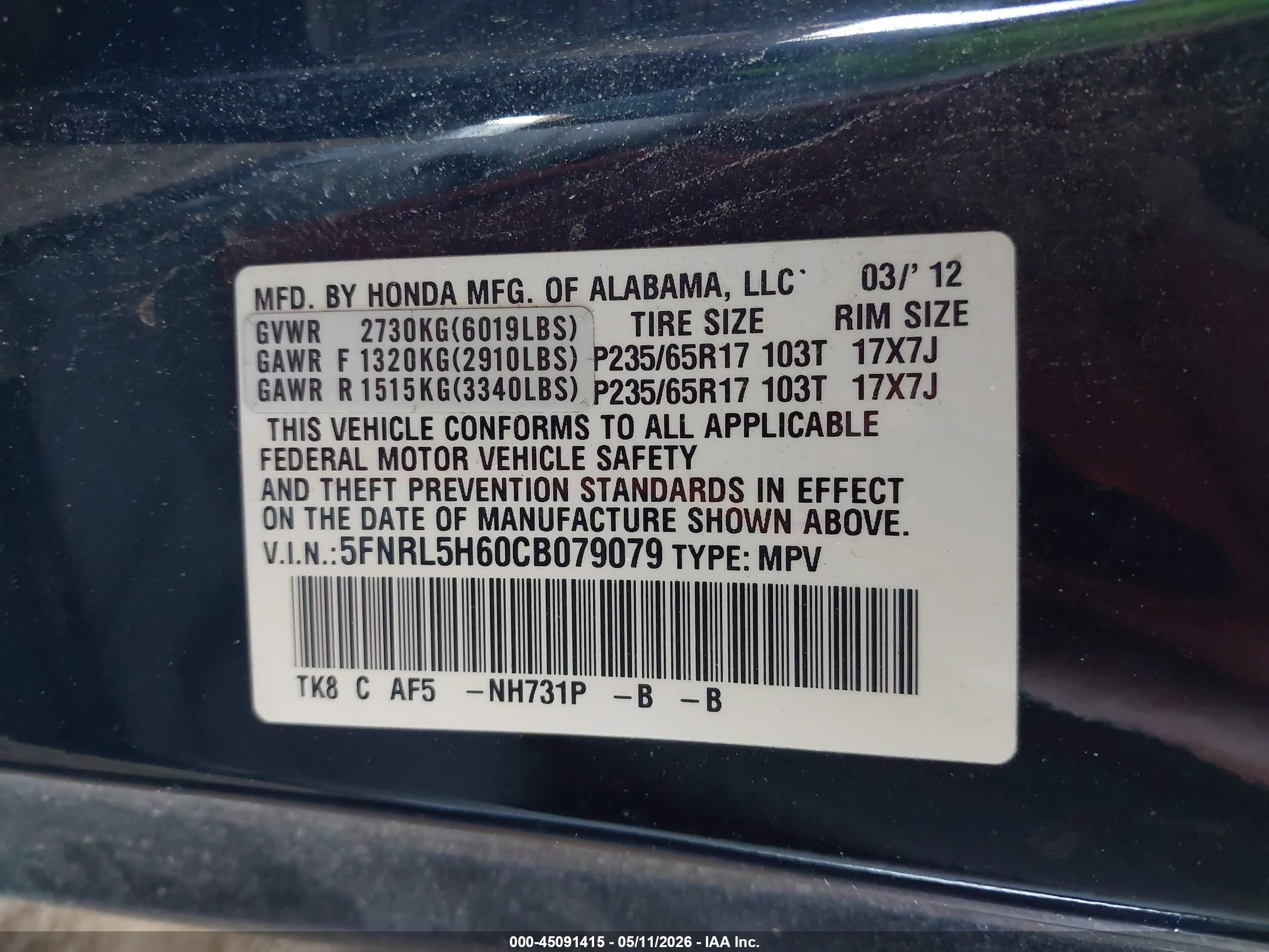HONDA ODYSSEY image 9