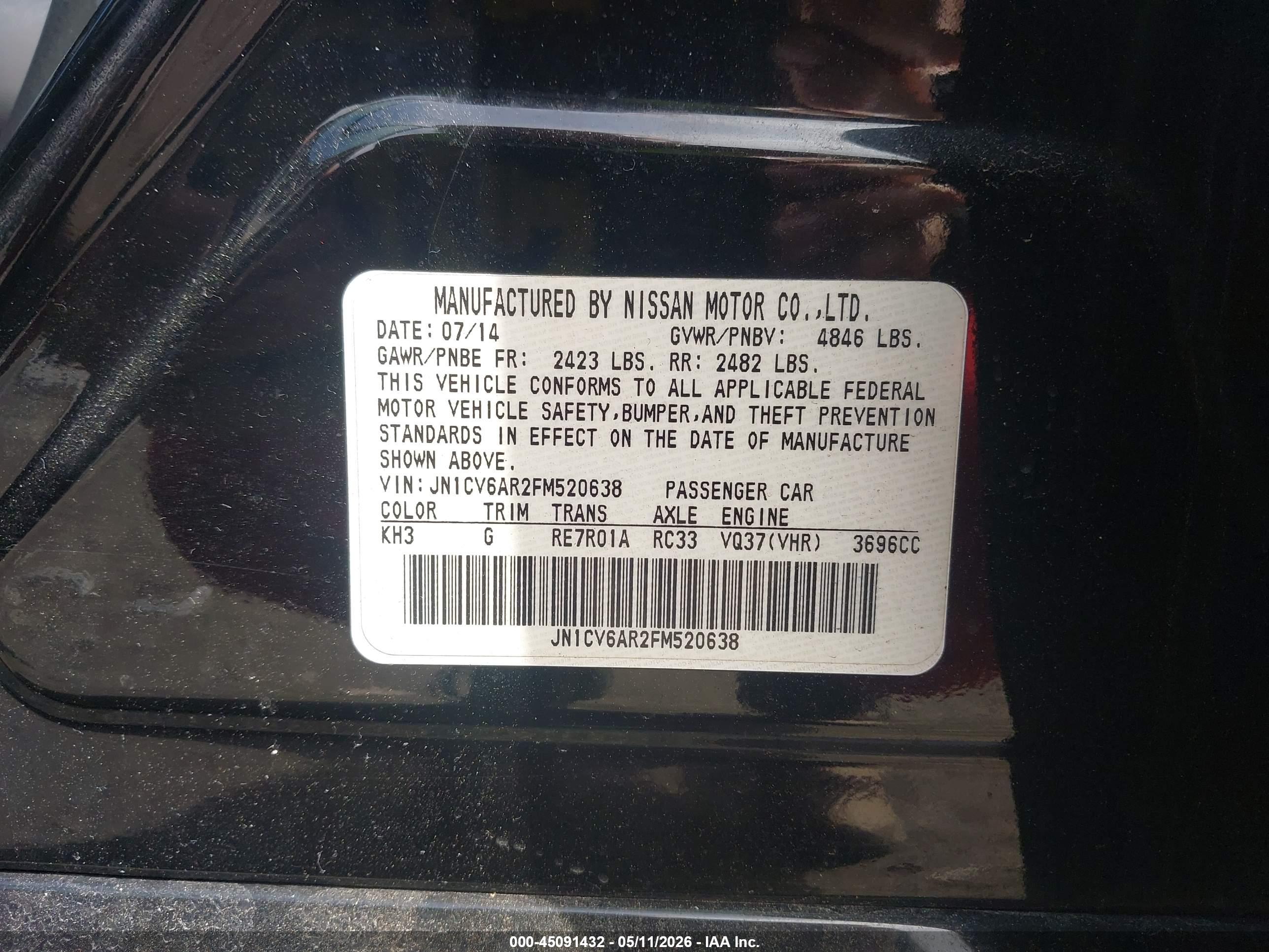 INFINITI Q40 image 9