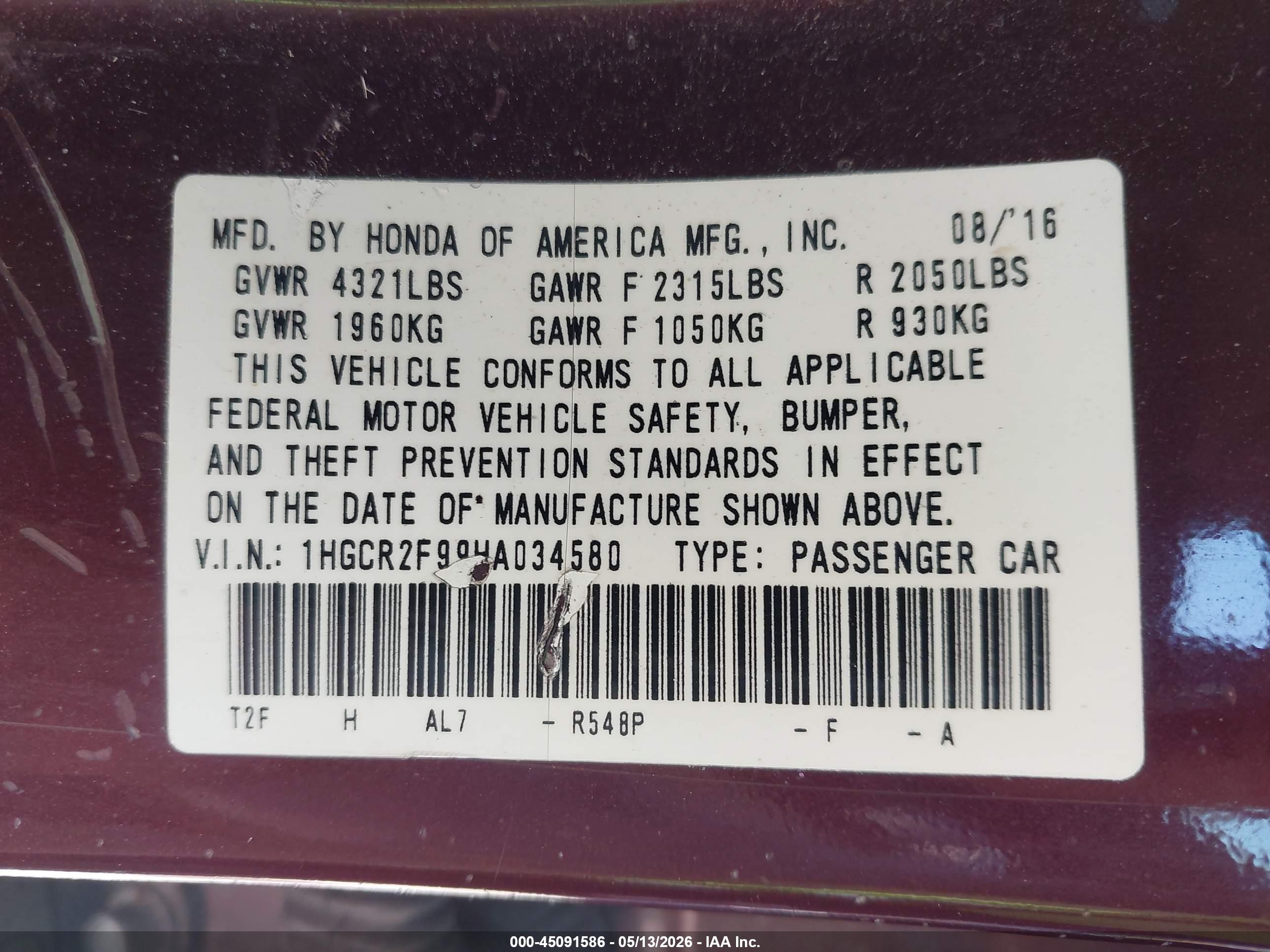 HONDA ACCORD image 9