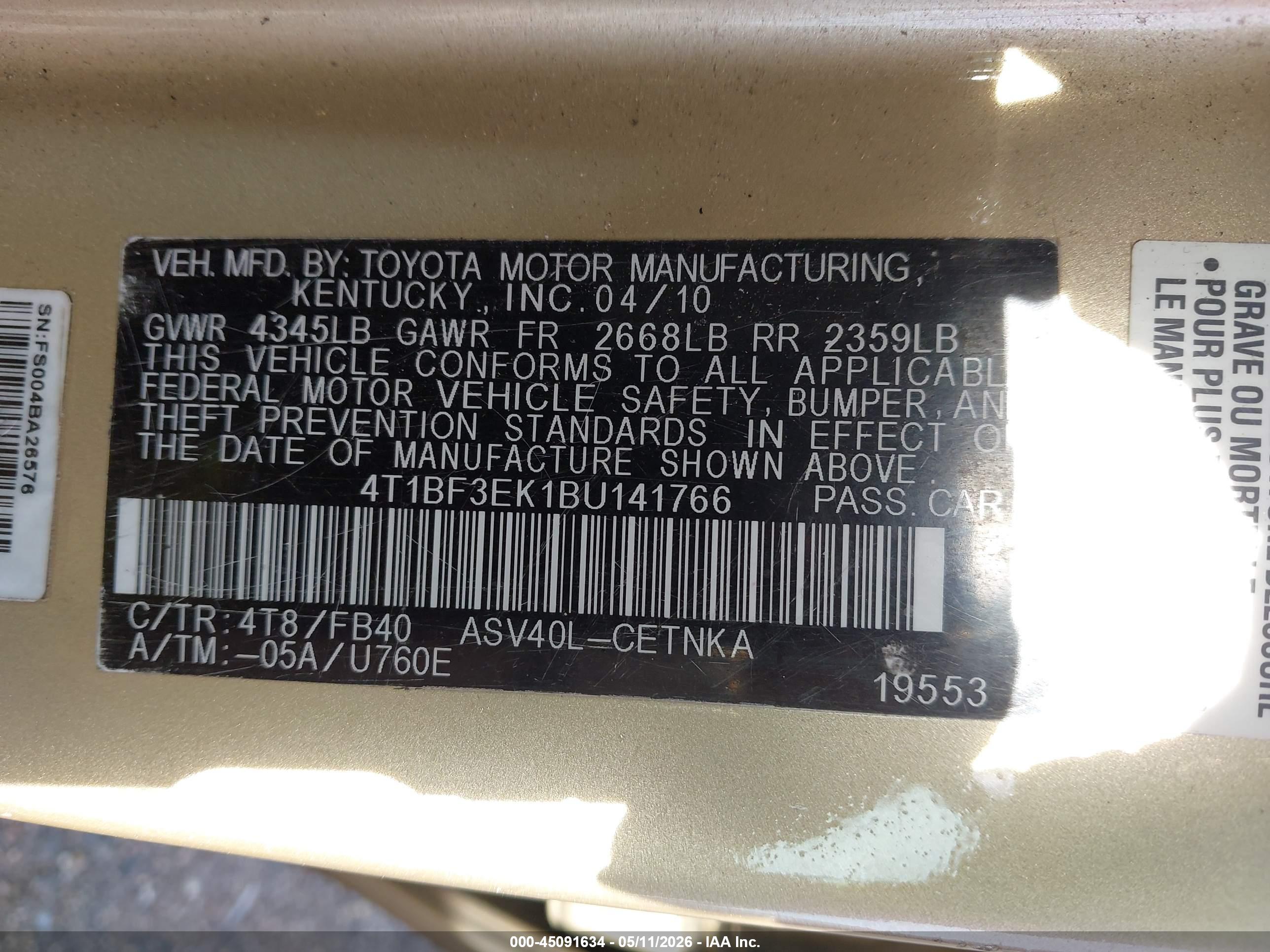 TOYOTA CAMRY image 9