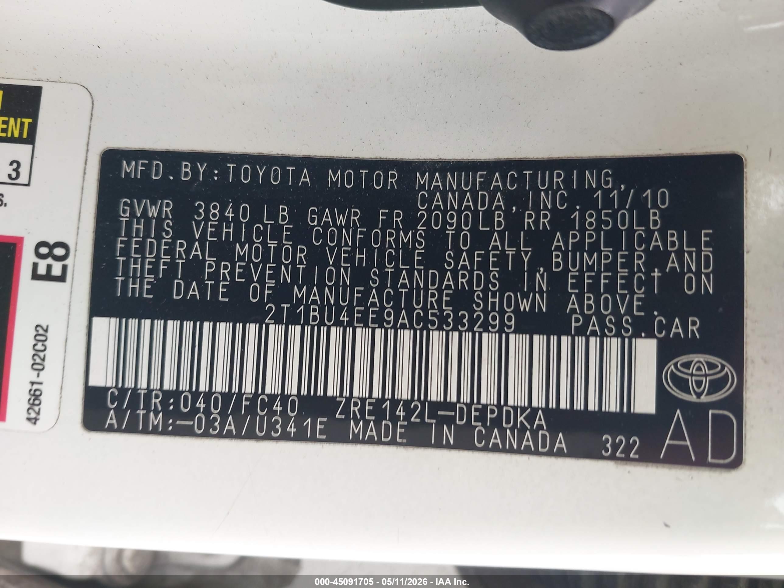 TOYOTA COROLLA image 9