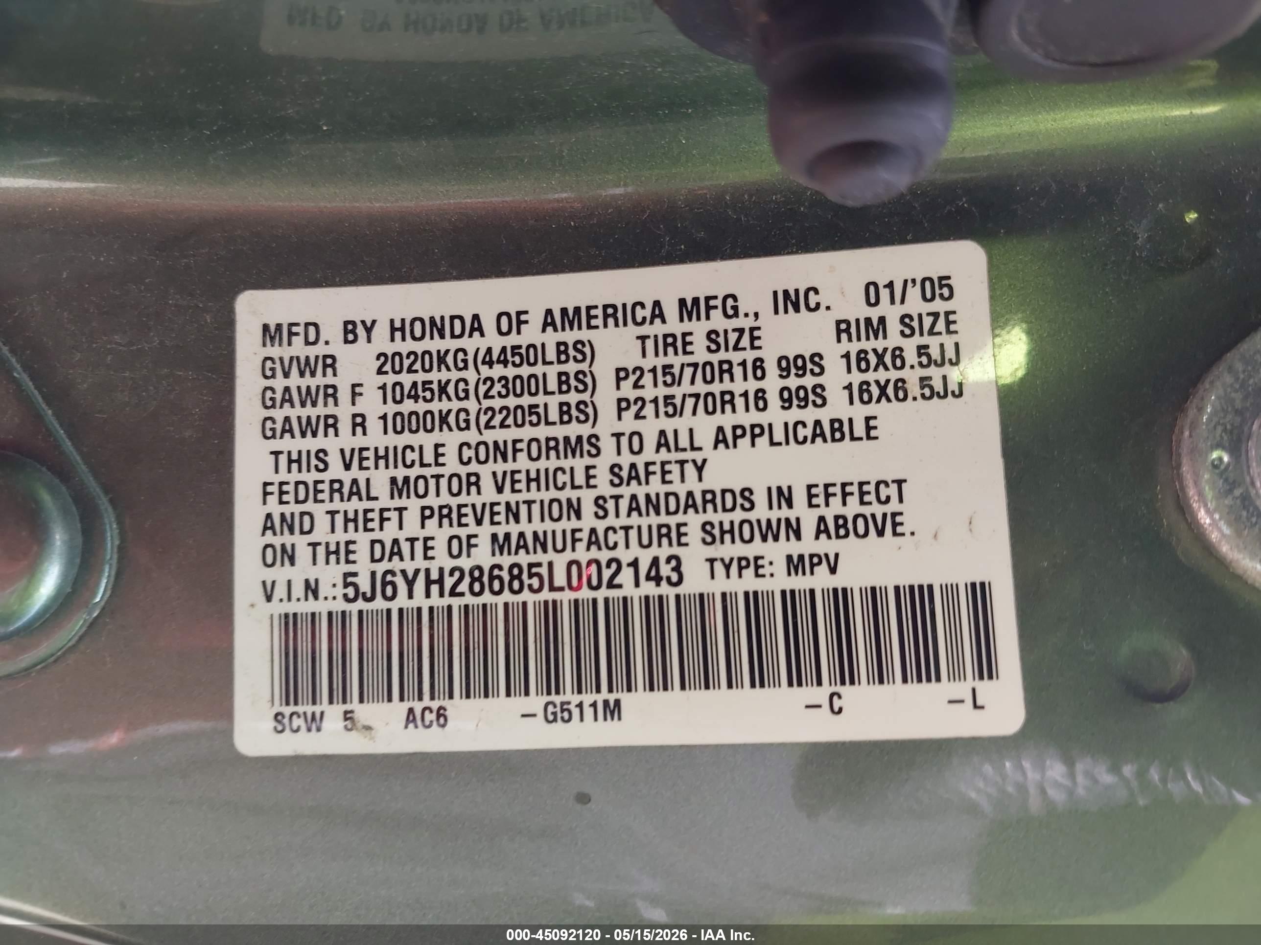 HONDA ELEMENT image 9