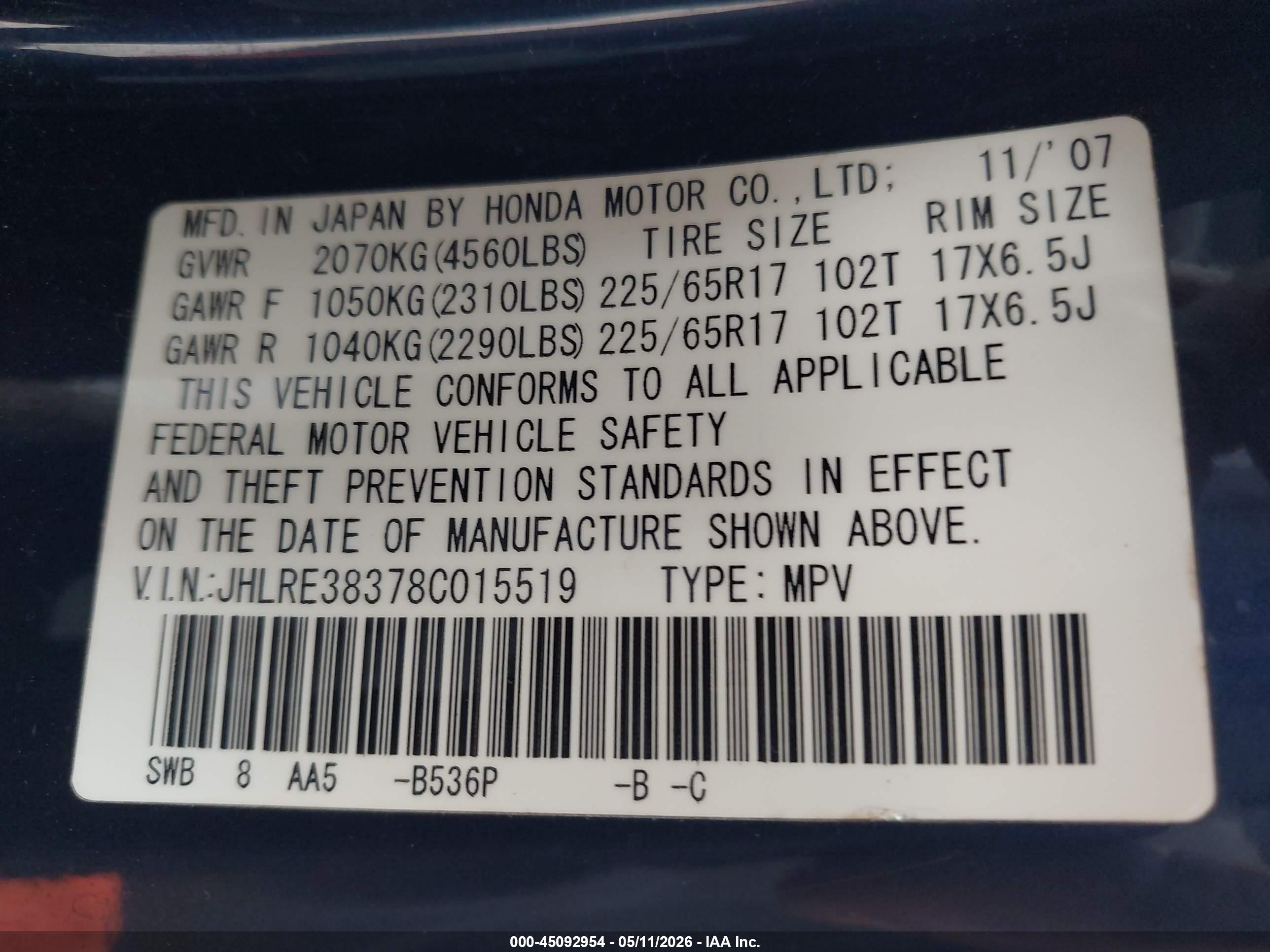 HONDA CR-V image 9