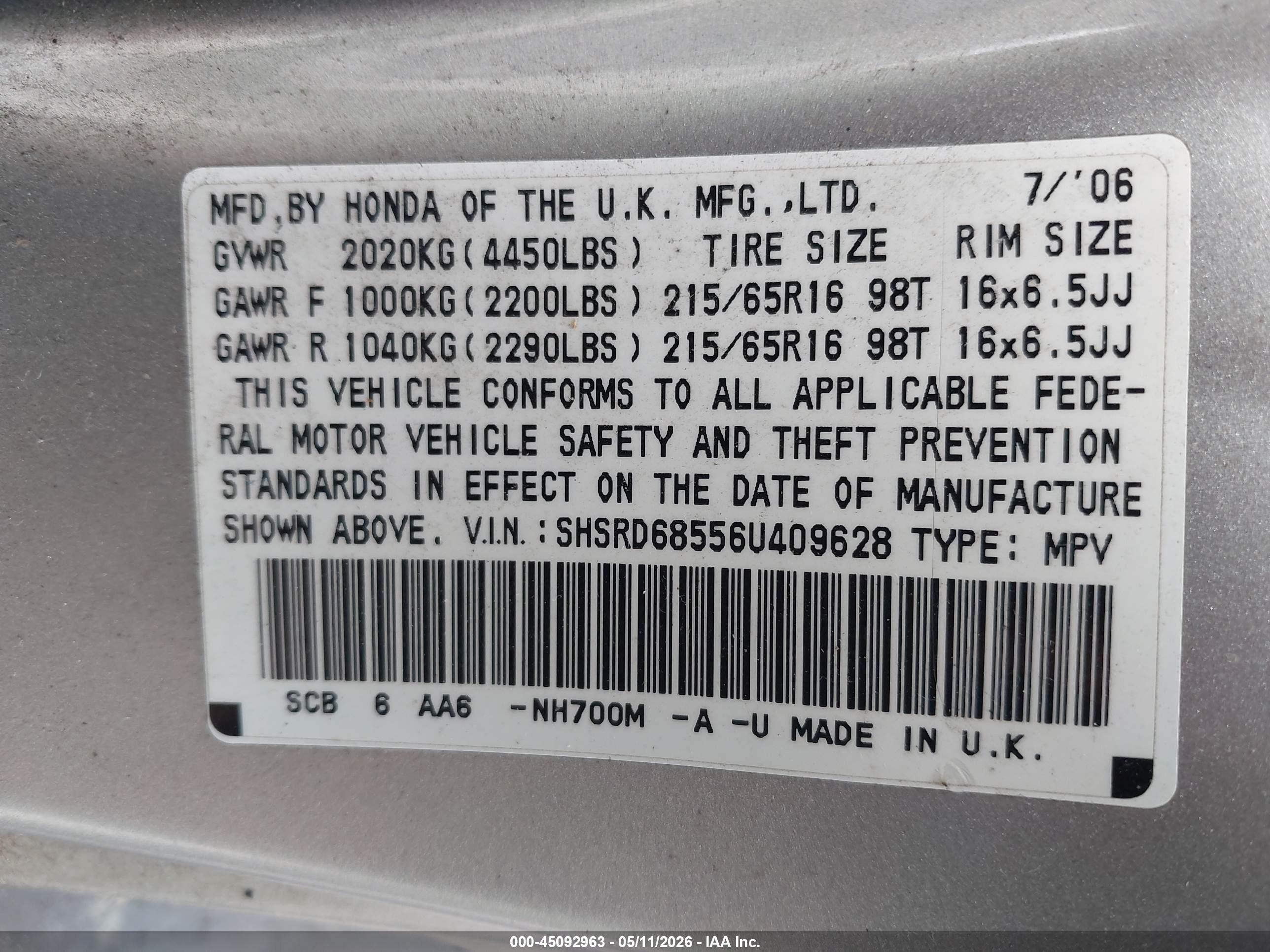 HONDA CR-V image 9