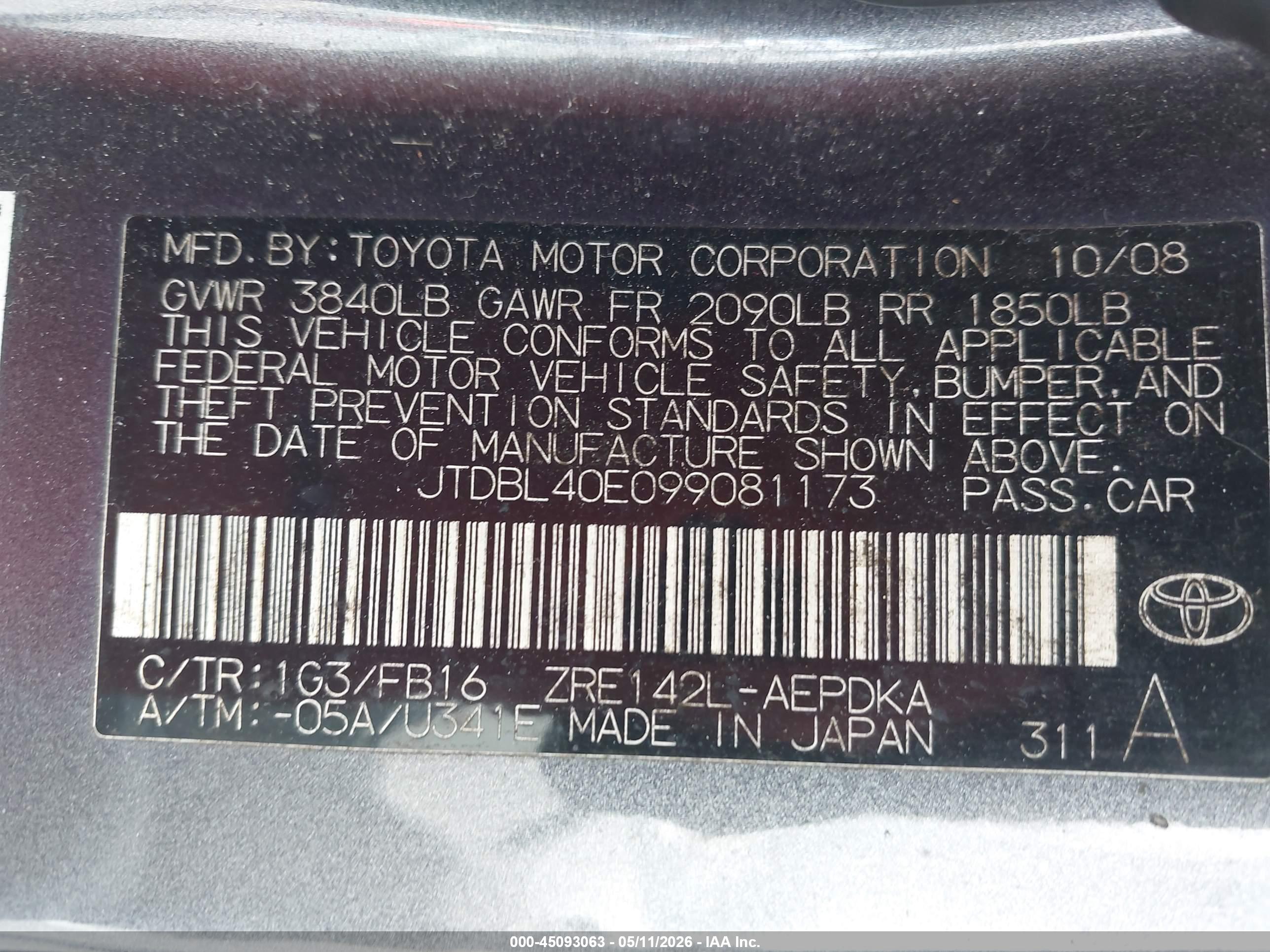 TOYOTA COROLLA image 9