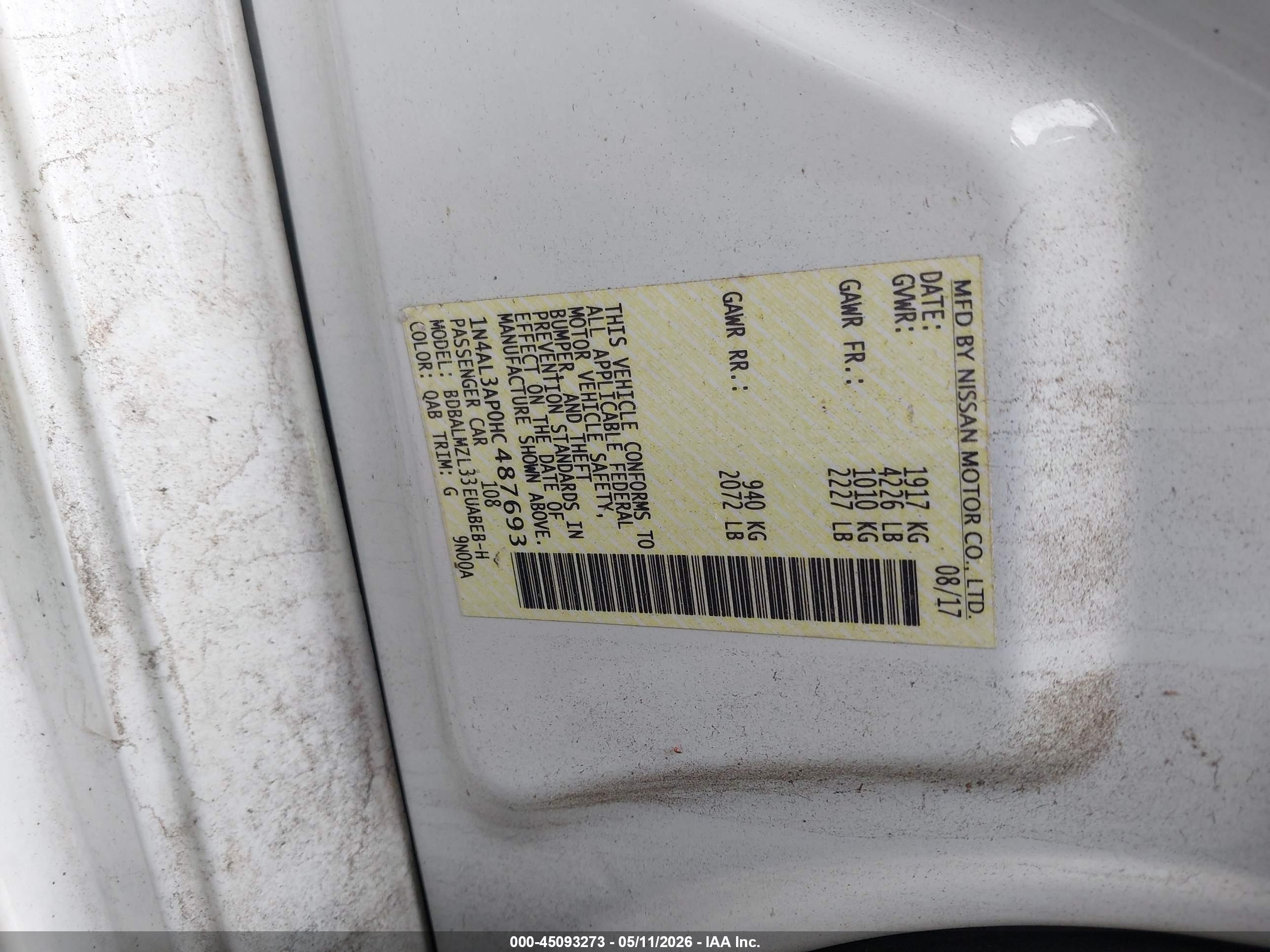 NISSAN ALTIMA image 9
