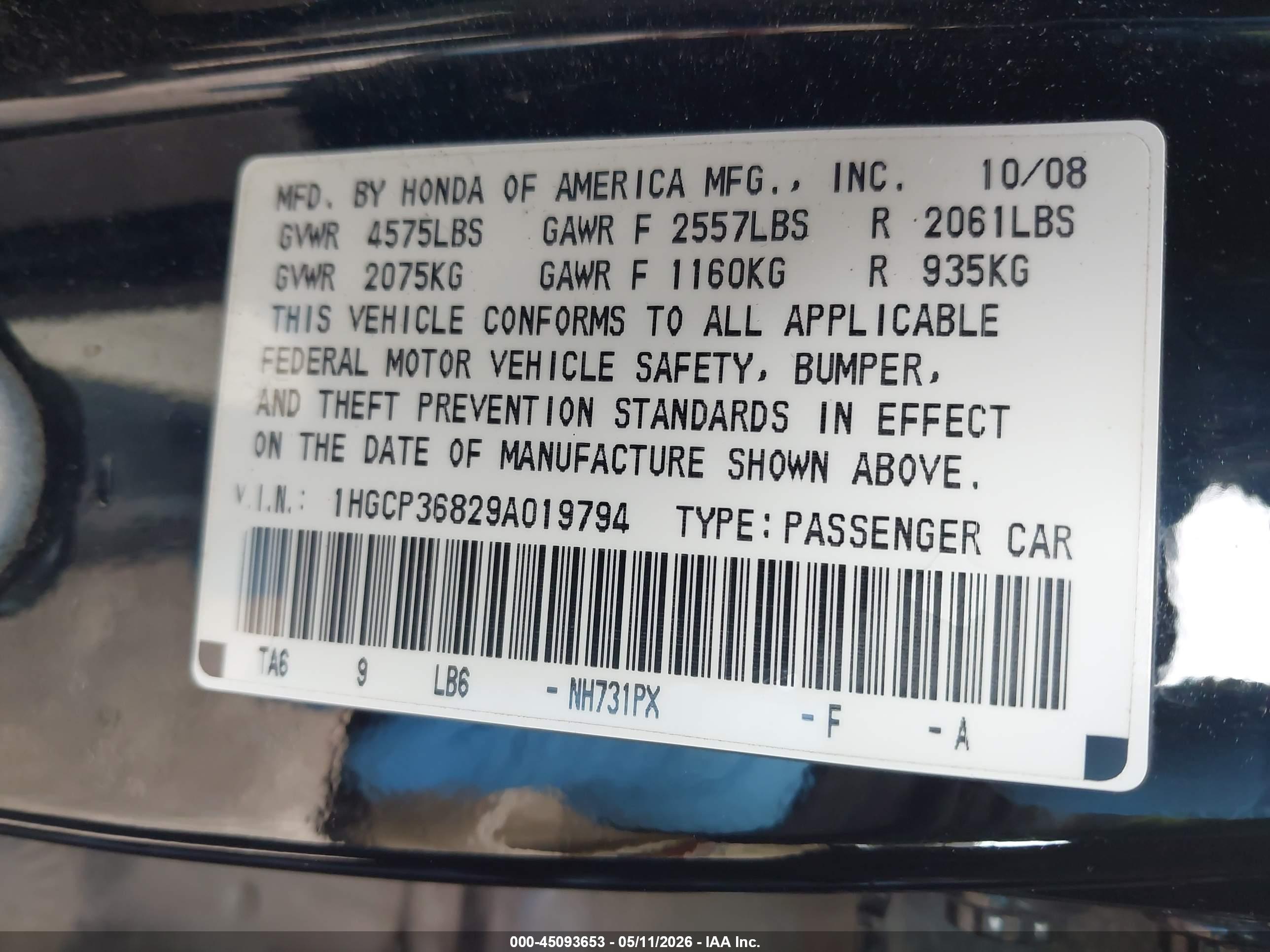 HONDA ACCORD image 9