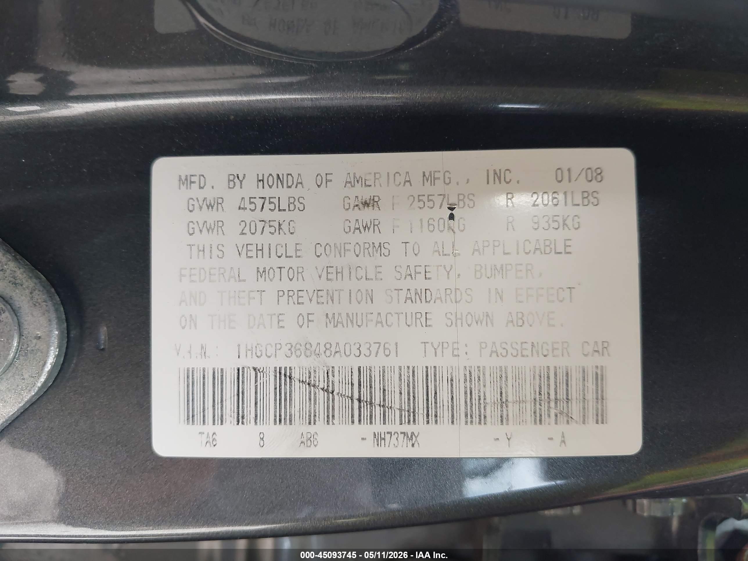 HONDA ACCORD image 9