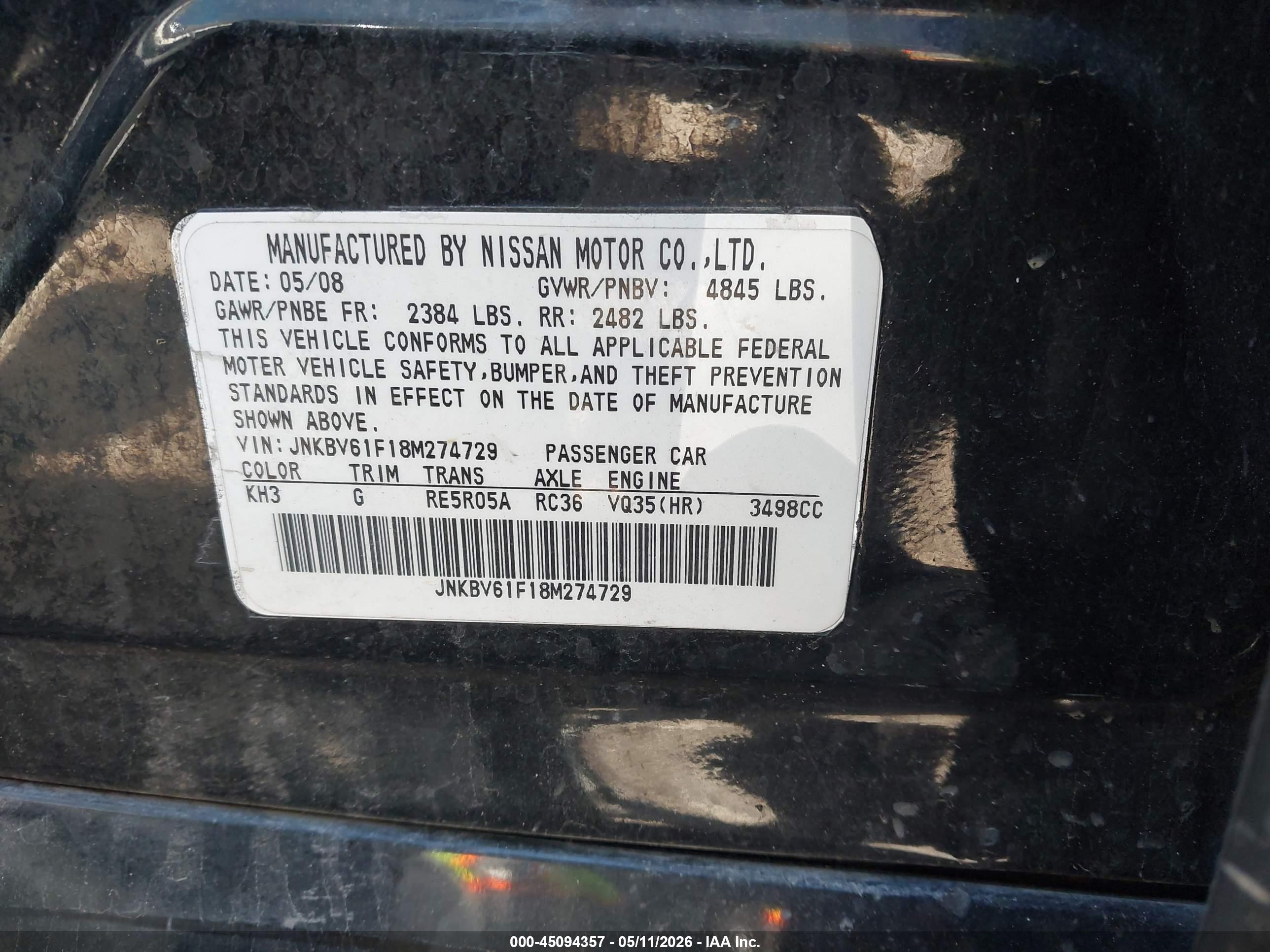 INFINITI G35X image 9