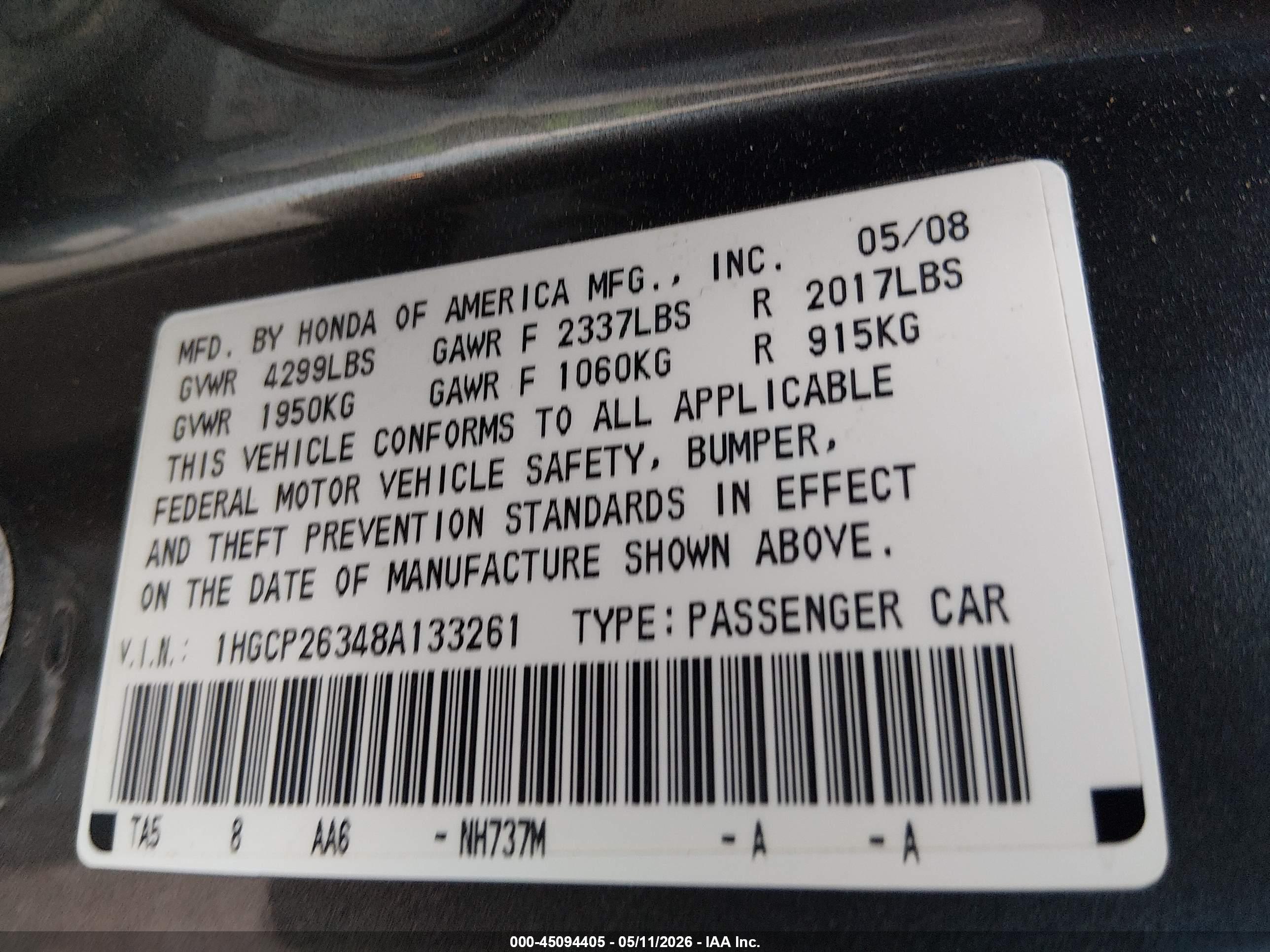 HONDA ACCORD image 9