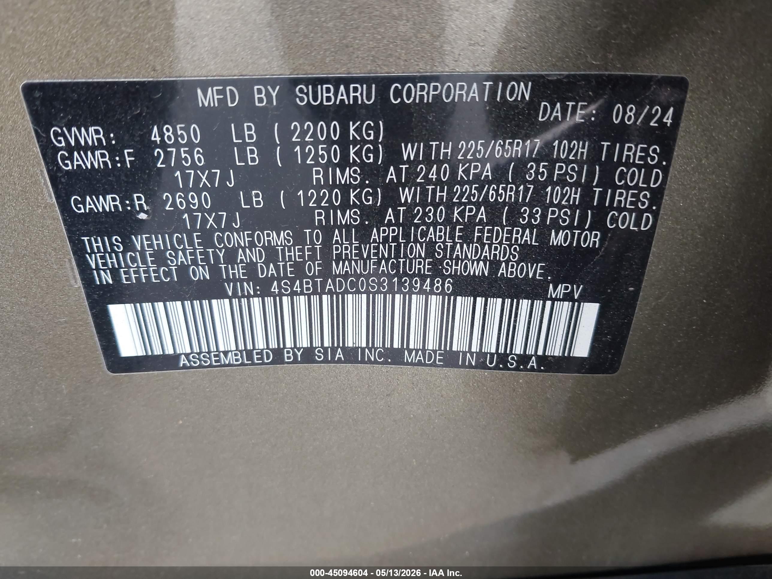SUBARU OUTBACK image 9