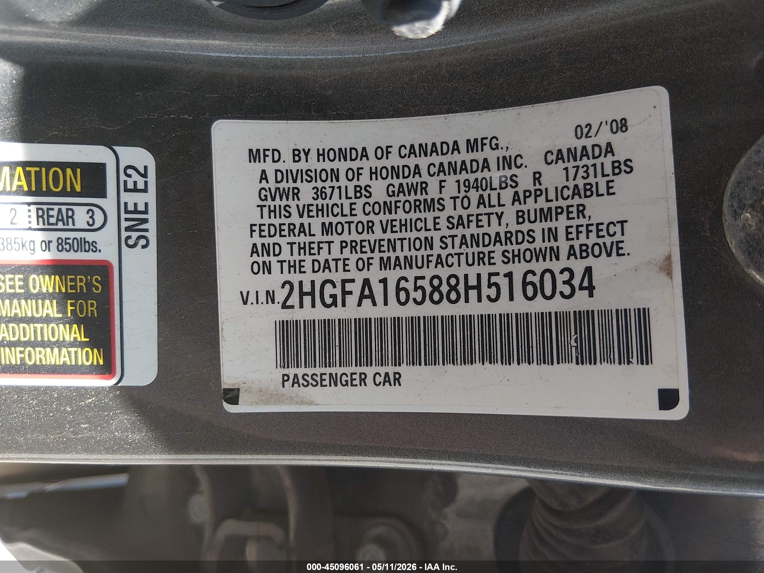 HONDA CIVIC image 9