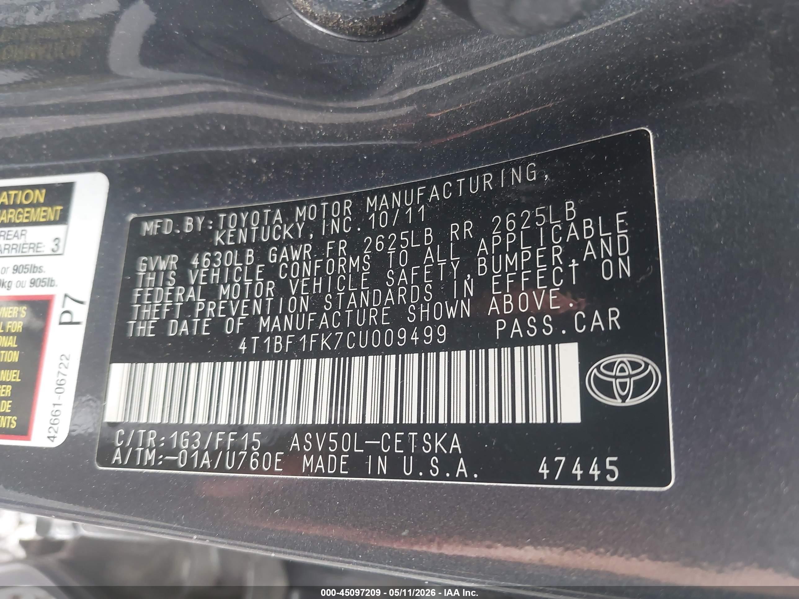 TOYOTA CAMRY image 9