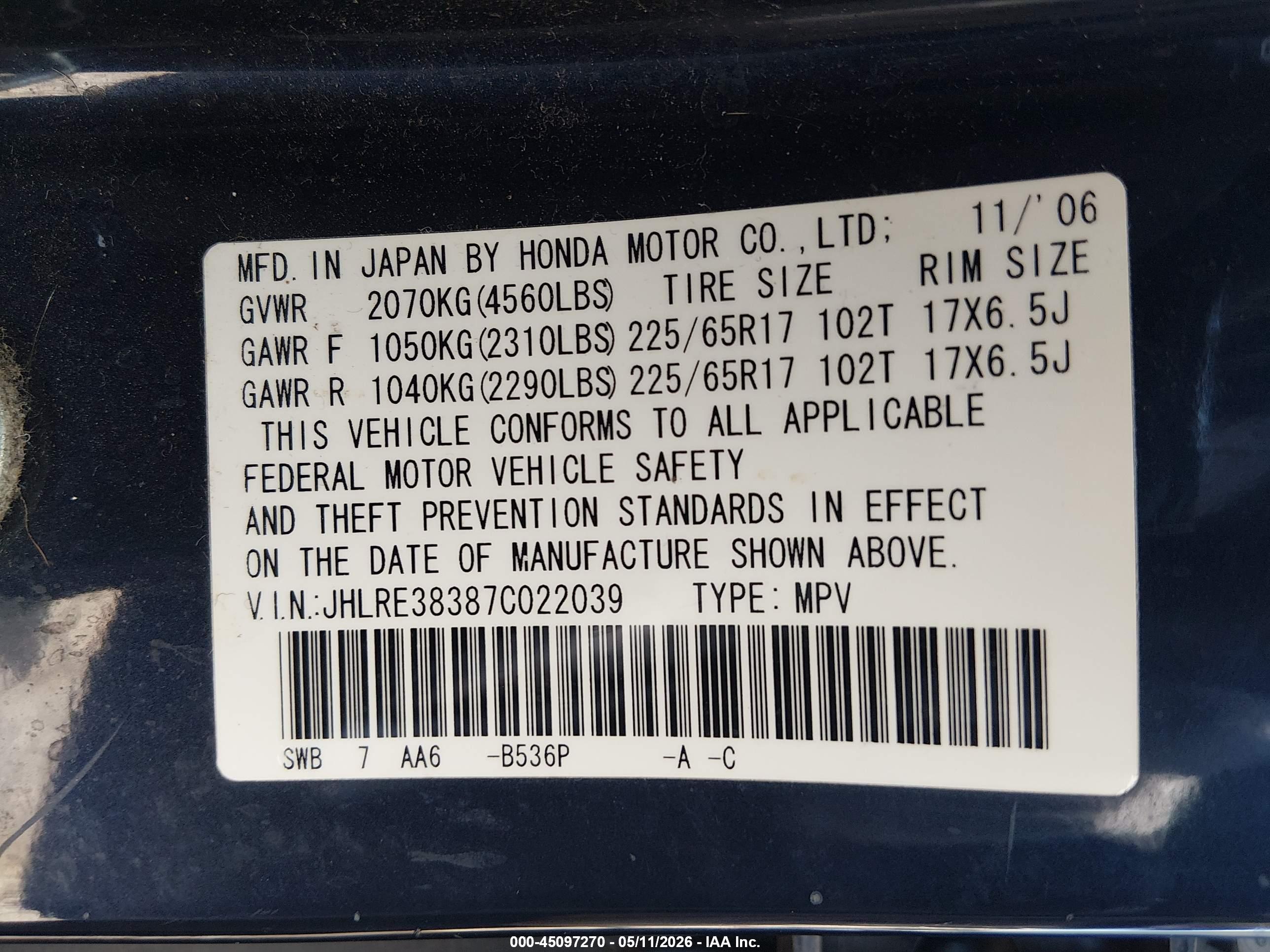 HONDA CR-V image 9