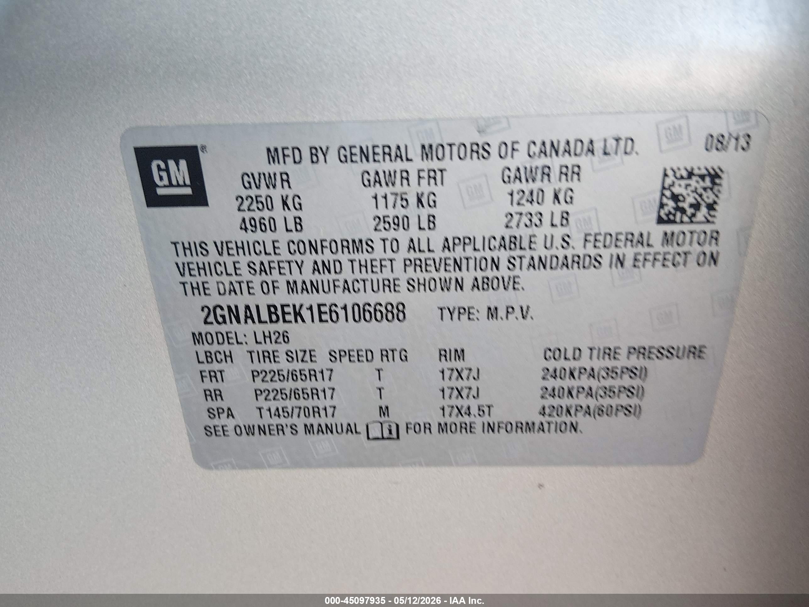 CHEVROLET EQUINOX image 9