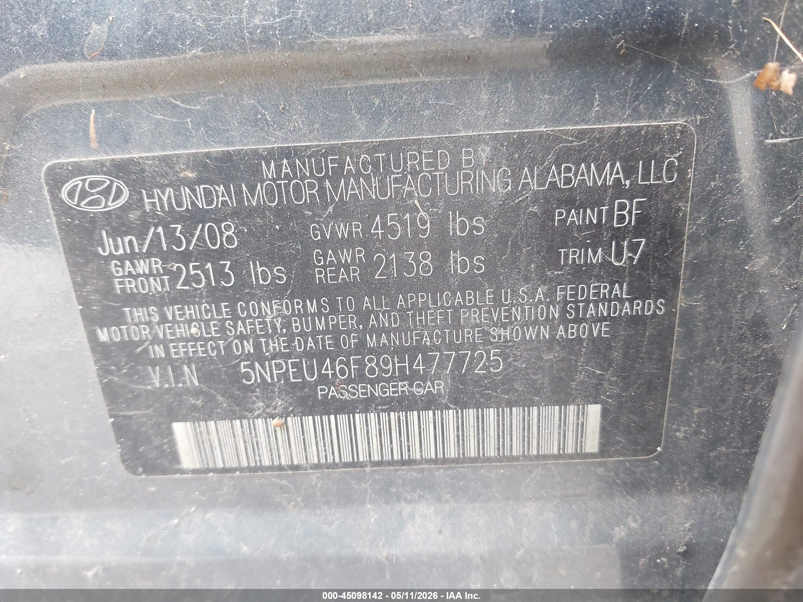HYUNDAI SONATA image 9