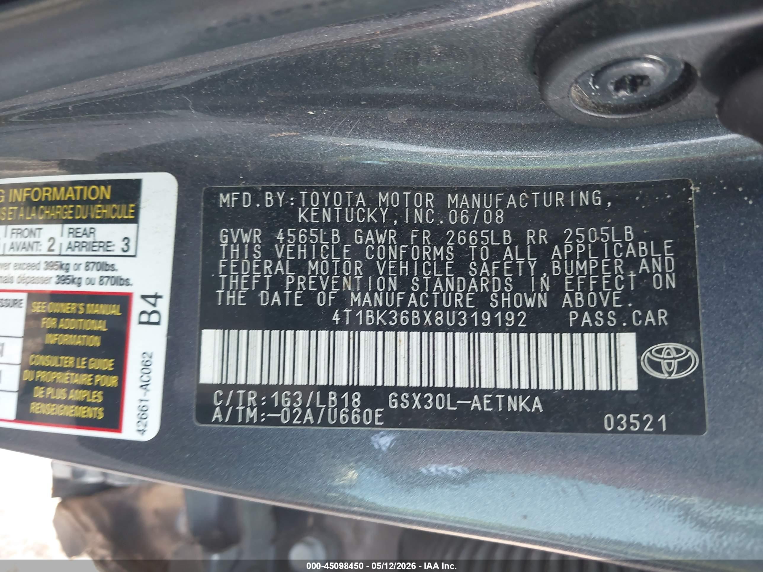 TOYOTA AVALON image 9