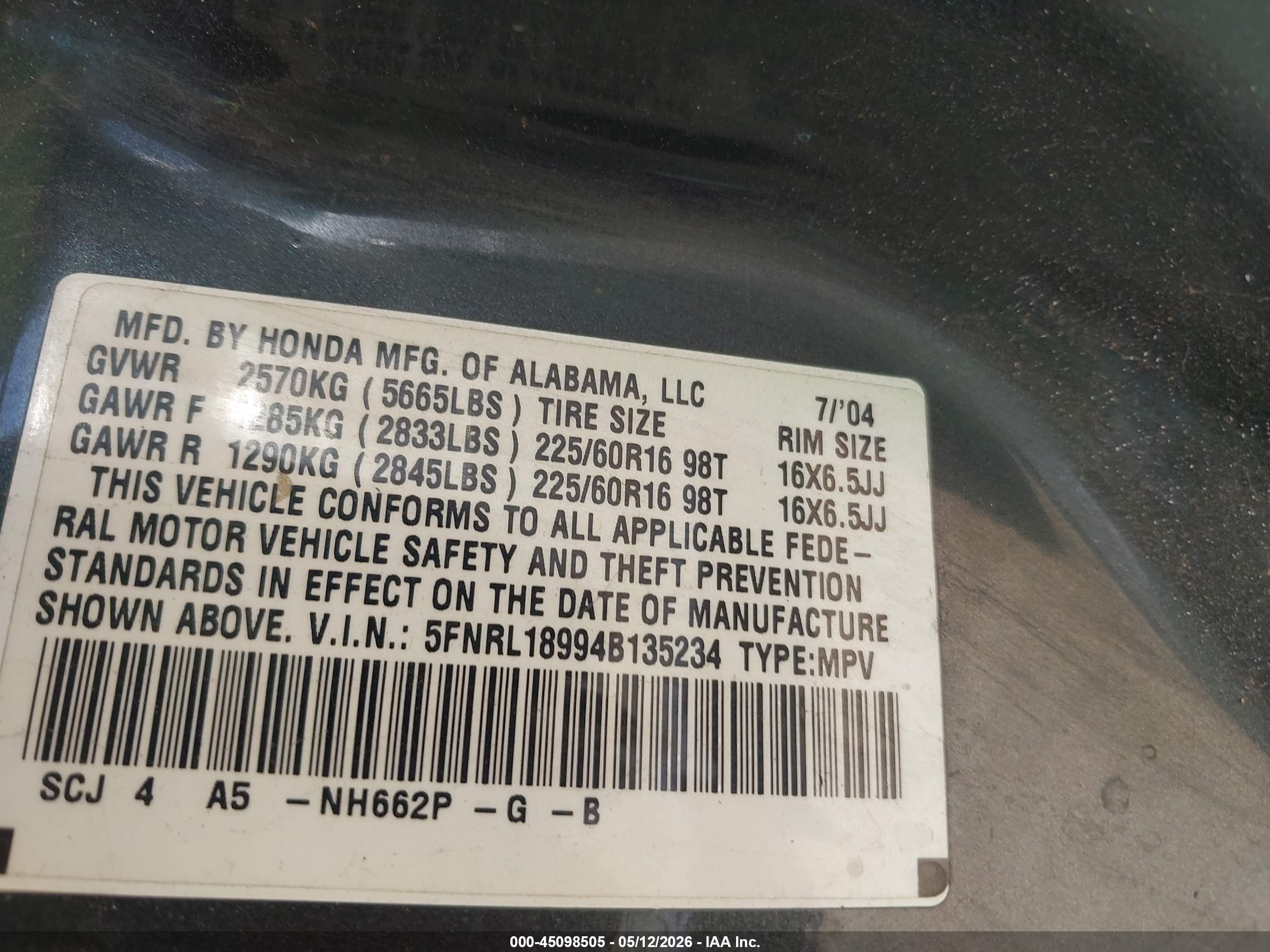 HONDA ODYSSEY image 9