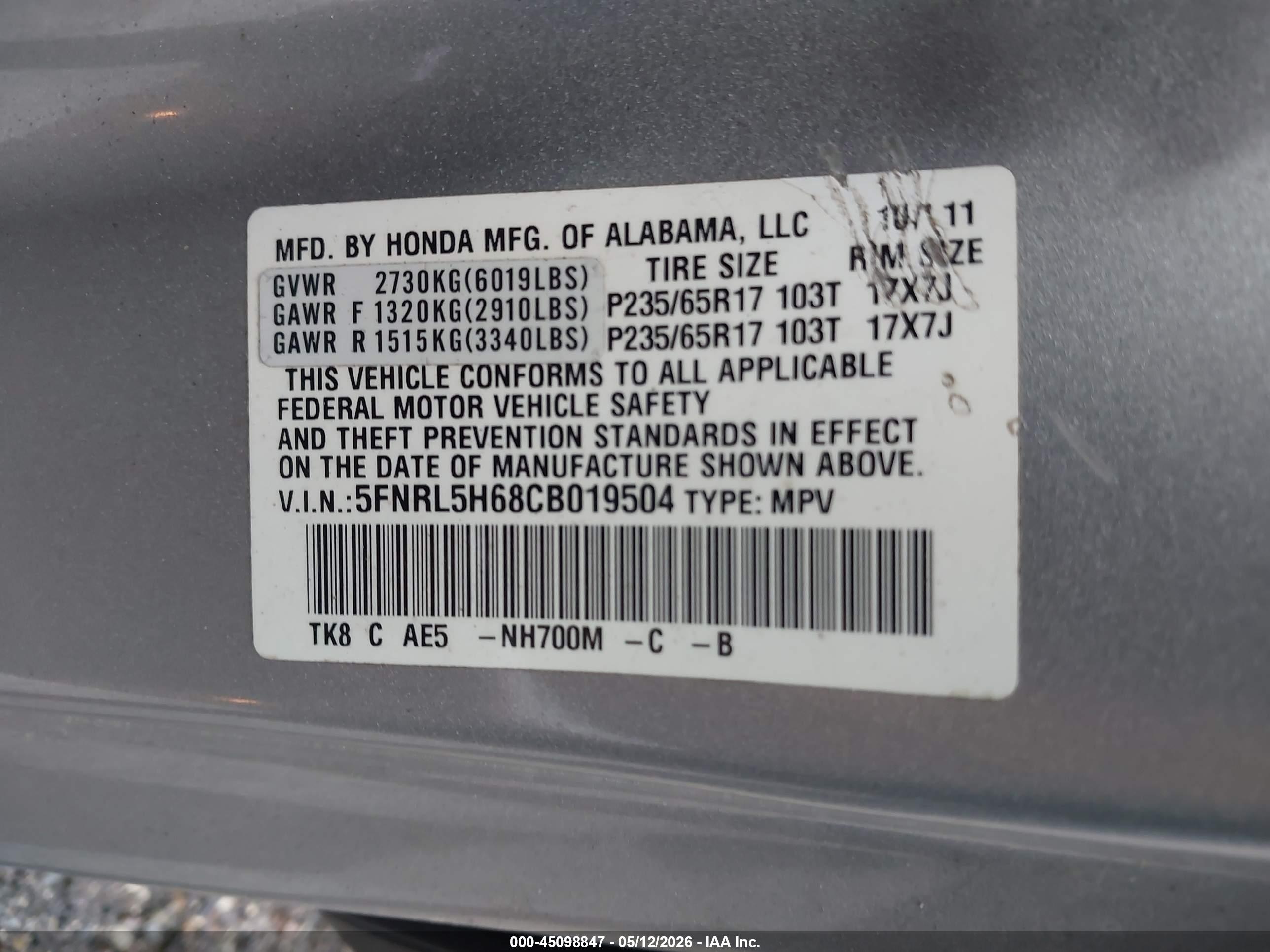 HONDA ODYSSEY image 9