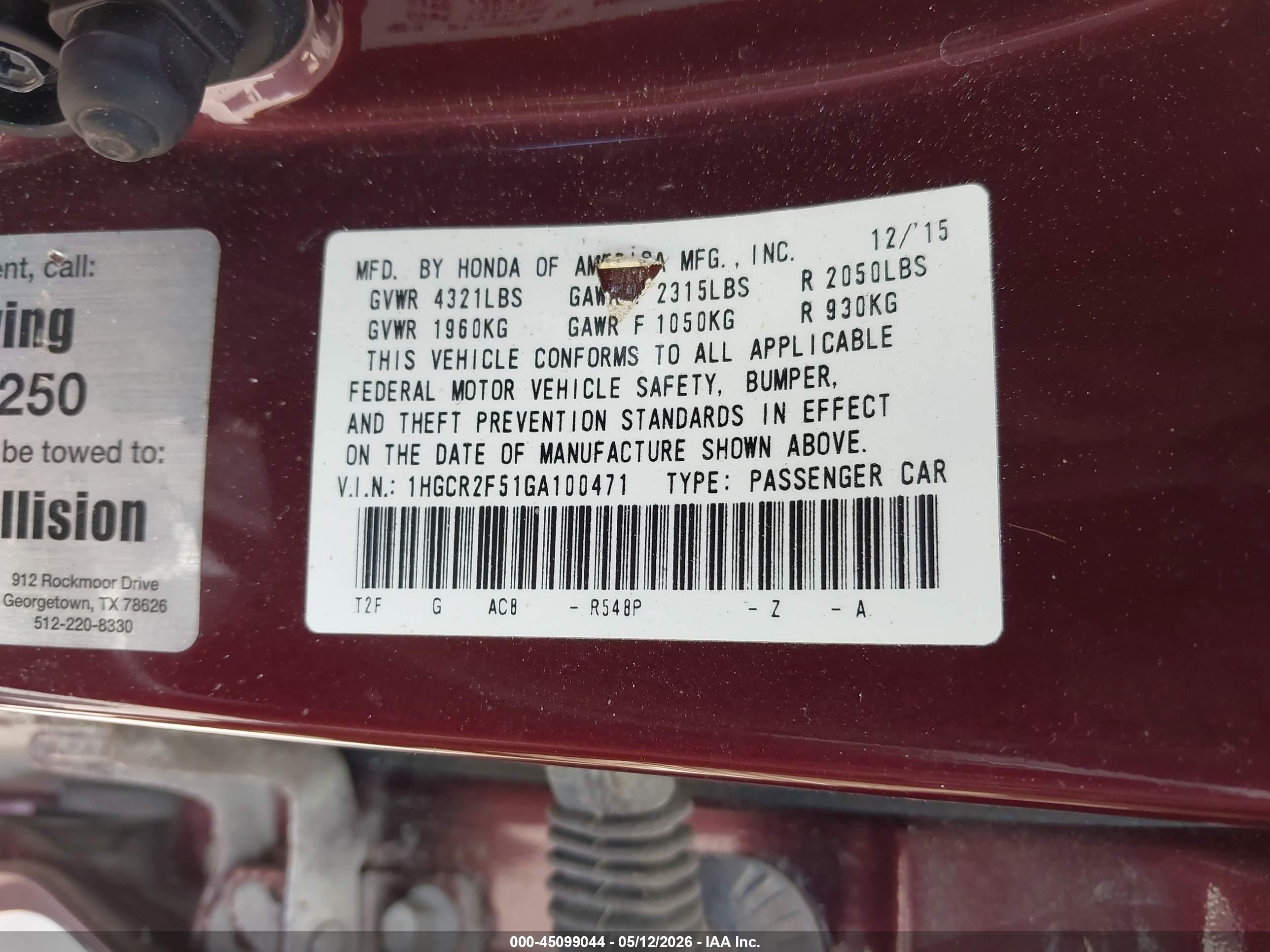 HONDA ACCORD image 9