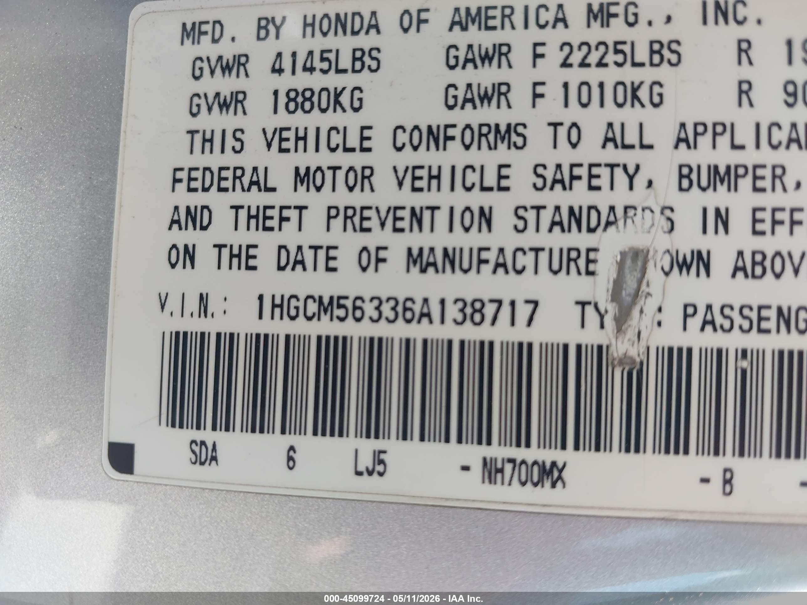HONDA ACCORD image 9