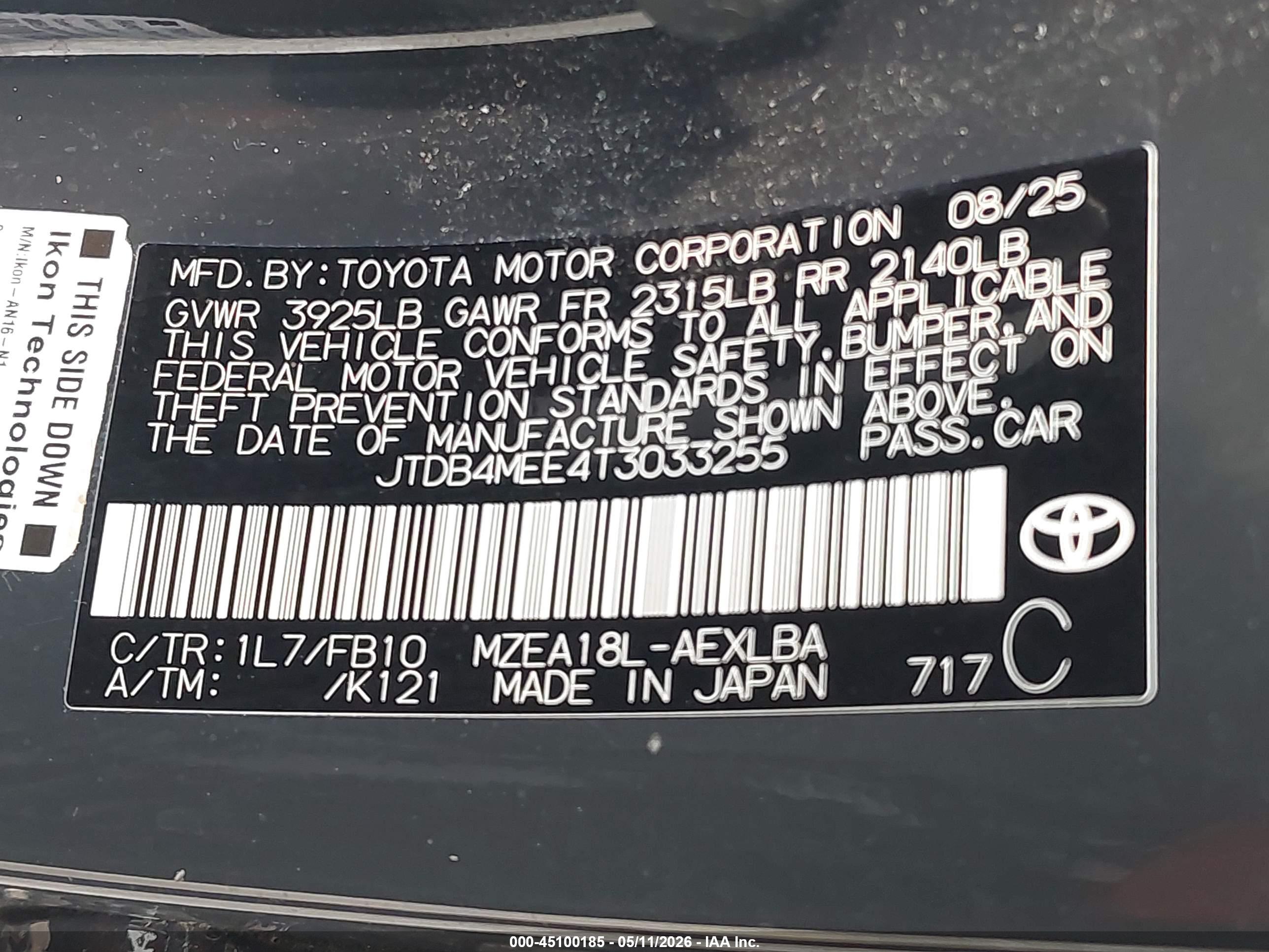TOYOTA COROLLA image 9